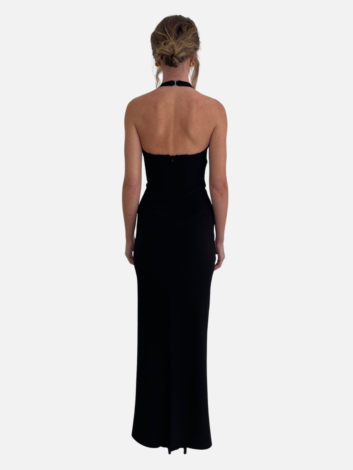Athena Halter Maxi Dress - Black