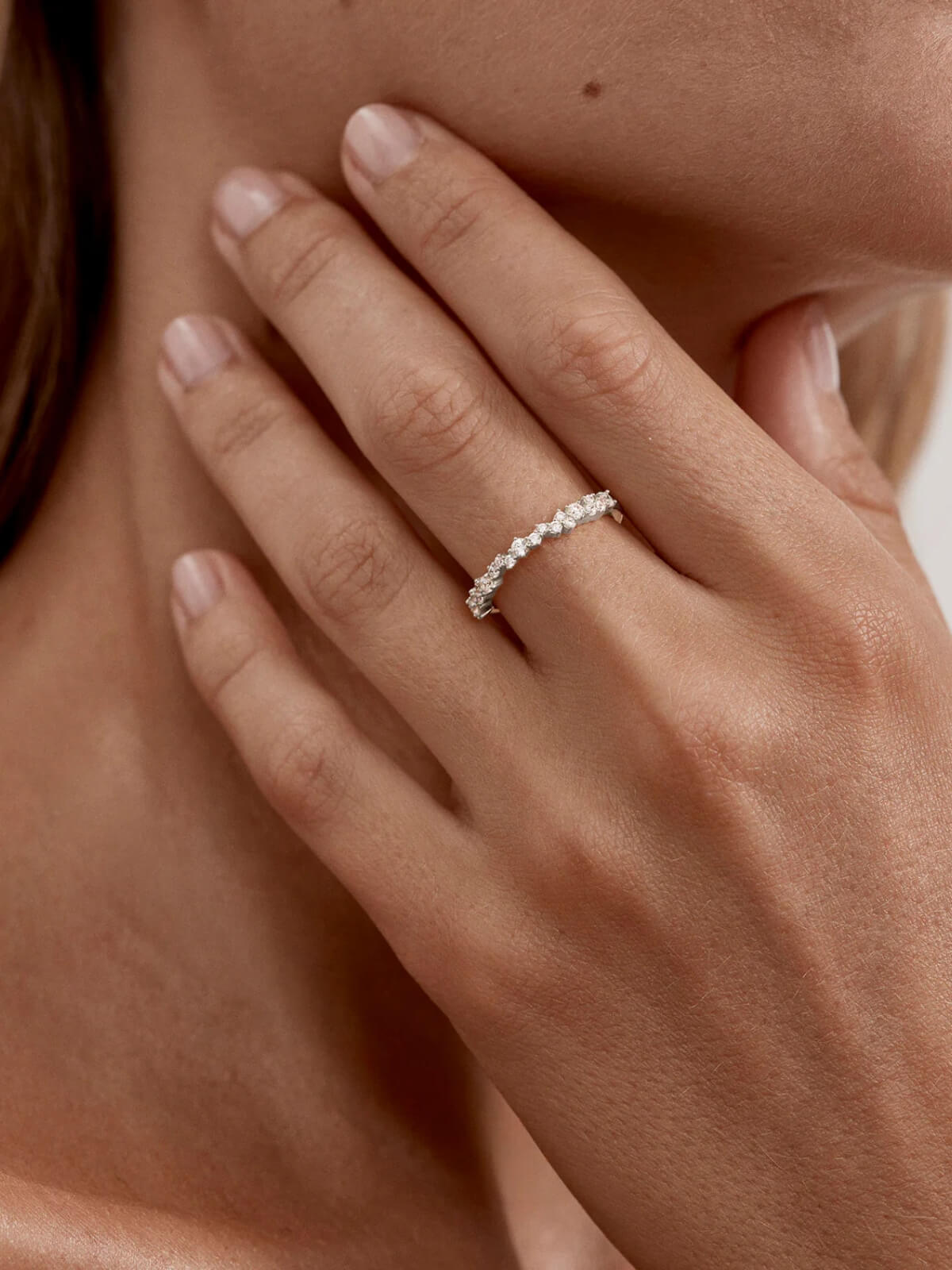 Sterling Silver Crystal Dust Fine Ring