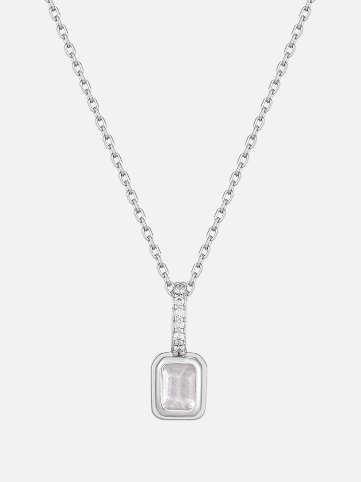 Britt Necklace - Silver Moonstone