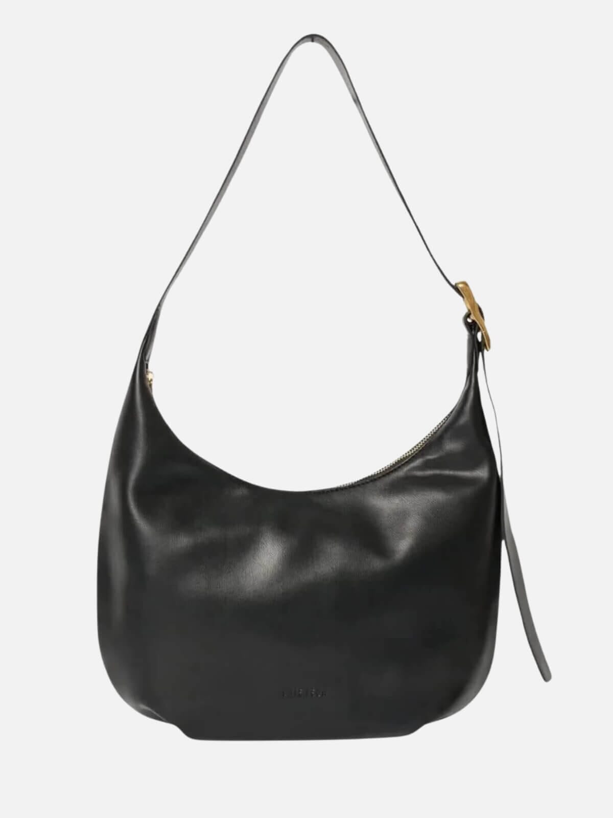 Large Everyday Croissant Buckle Bag - Black Recycled PU Bags & Purses Brie Leon 