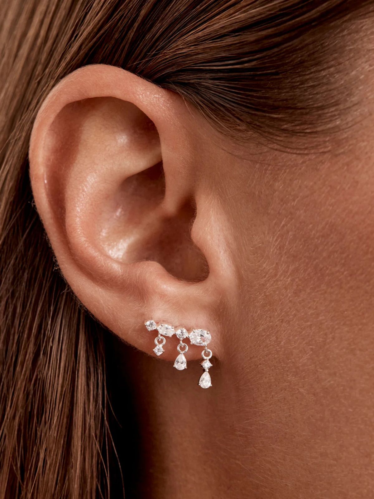 Cosmic Whisper Ear Crawler - Sterling Silver