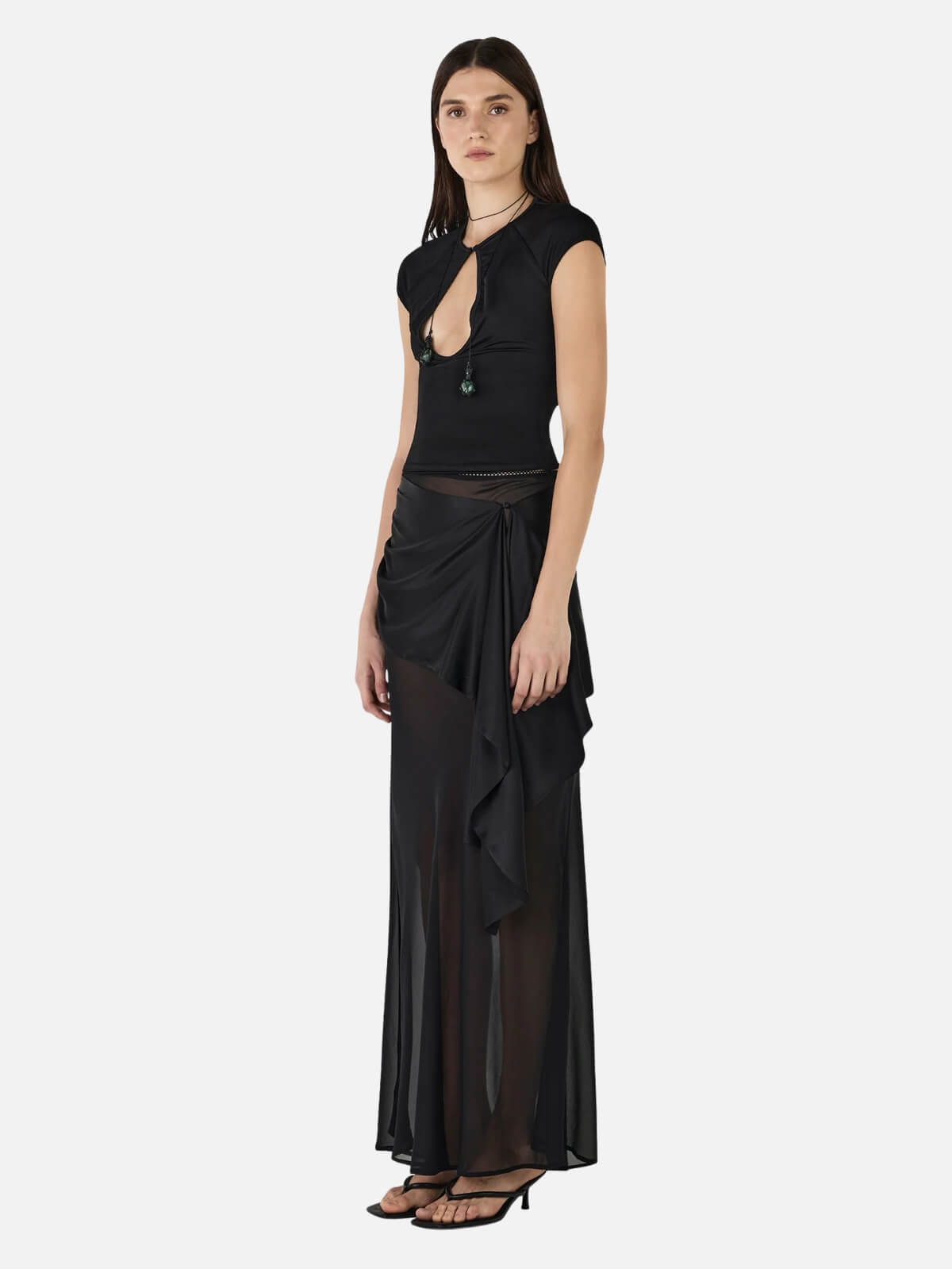 Vesper Silk Skirt - Black