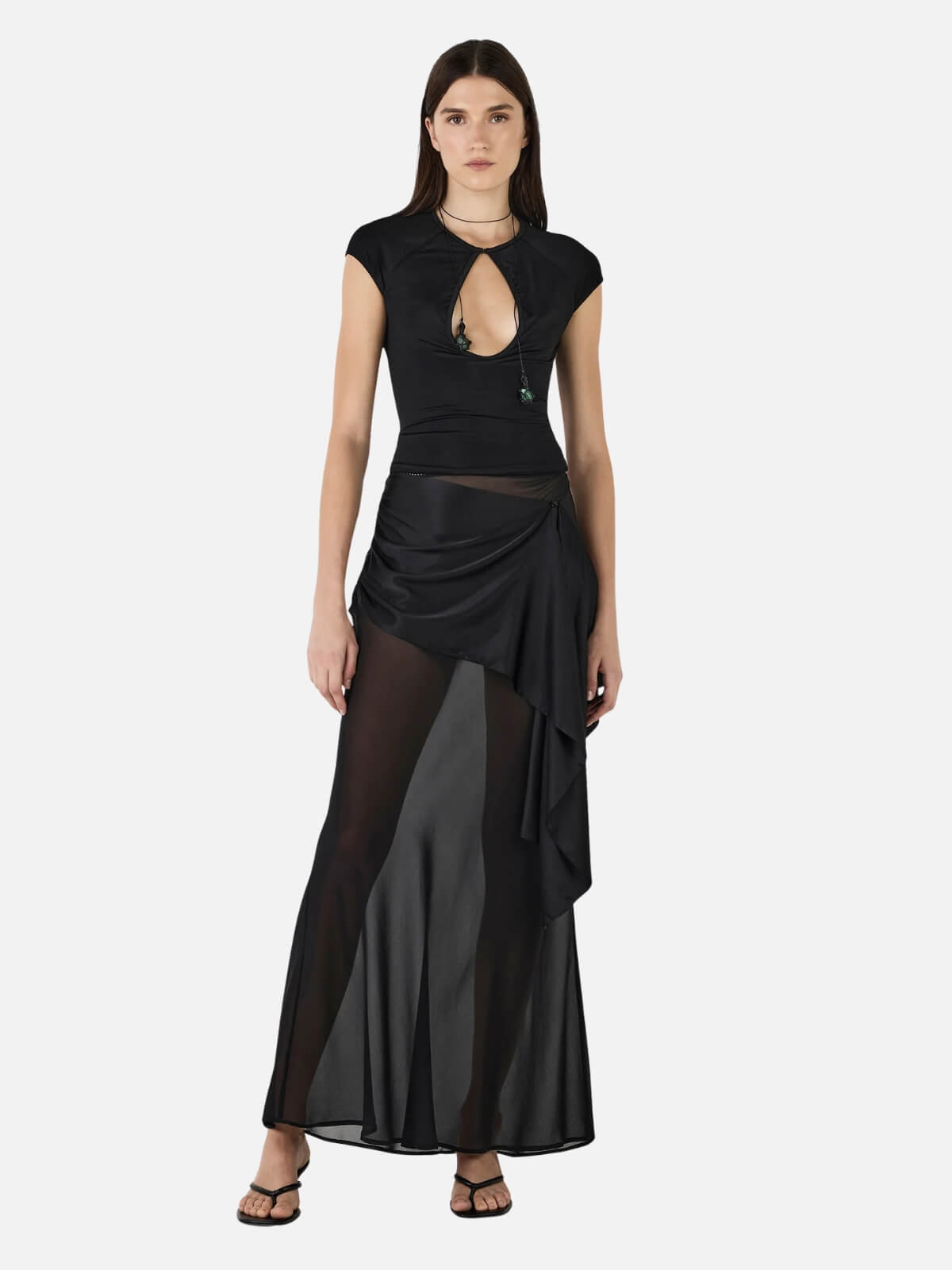 Vesper Silk Skirt - Black