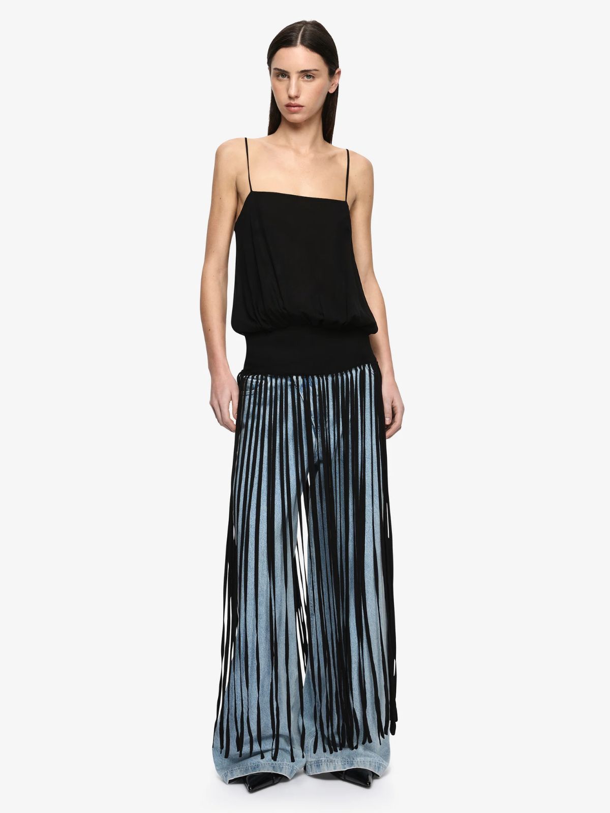 Melissa Fringe Top - Black