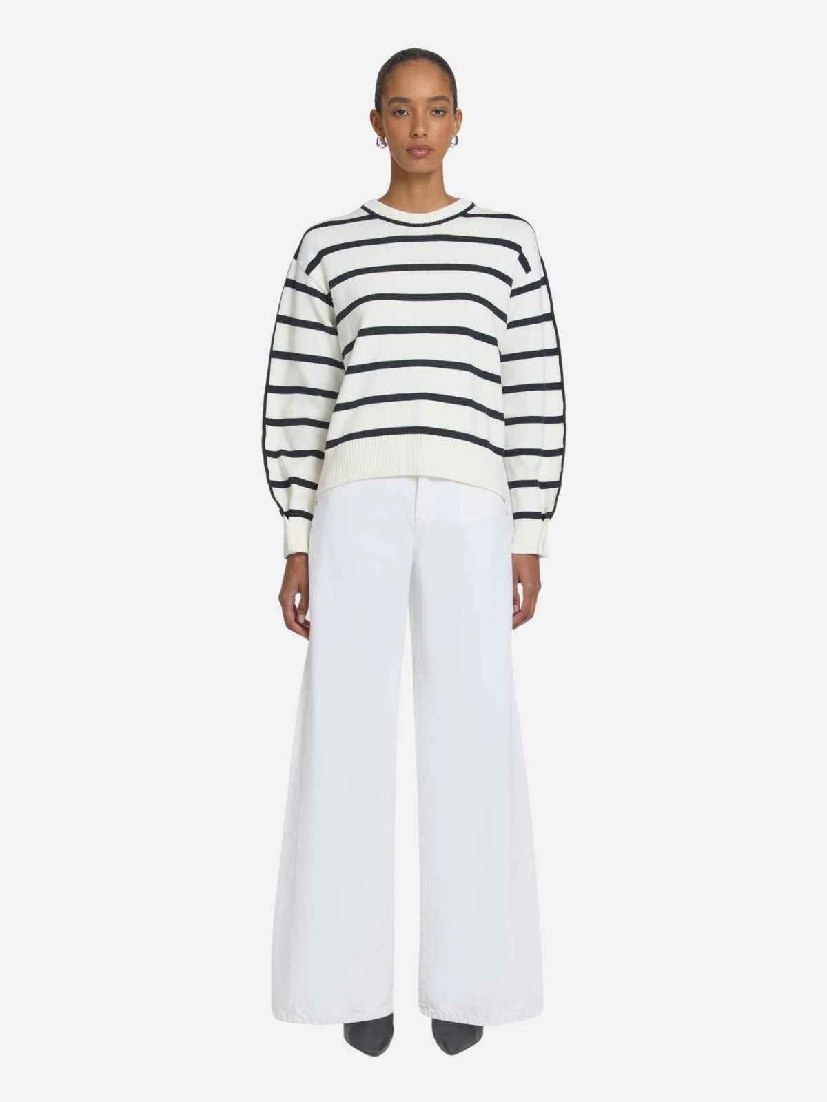 Scenario Knit - Ivory/Black Stripe
