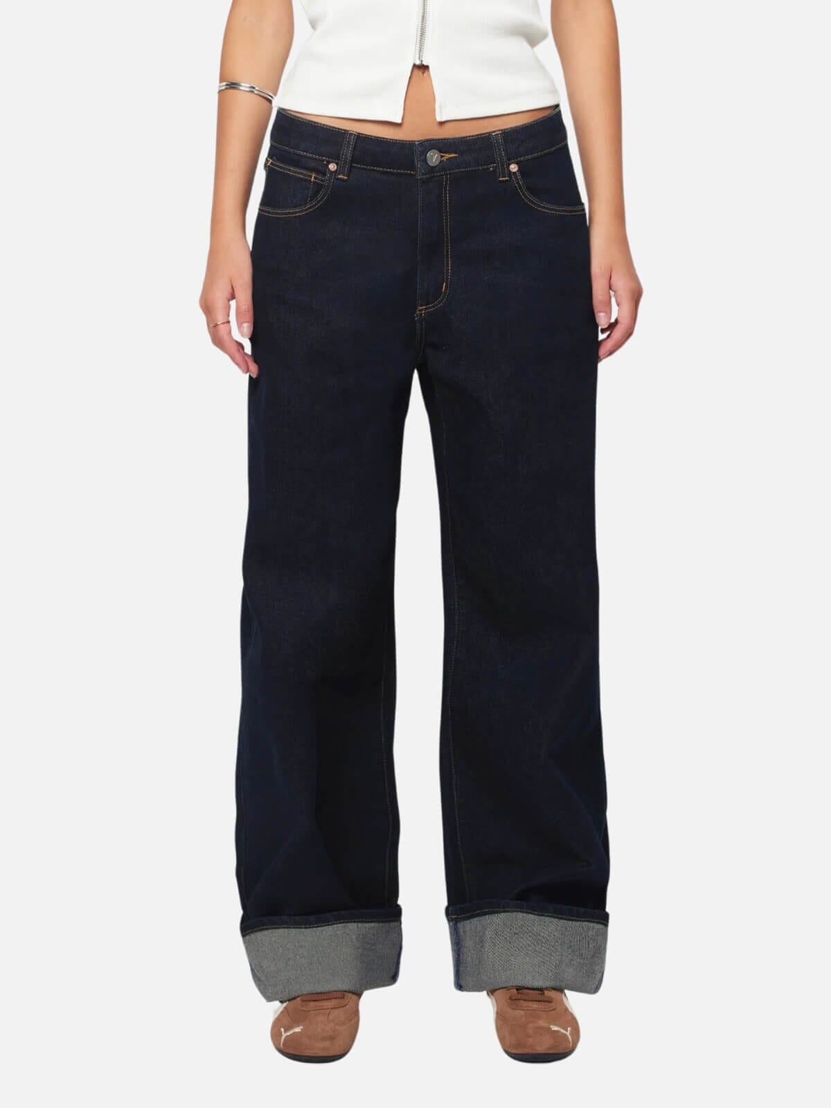 95 Mid Baggy - Richie Turn Up Jeans Abrand 