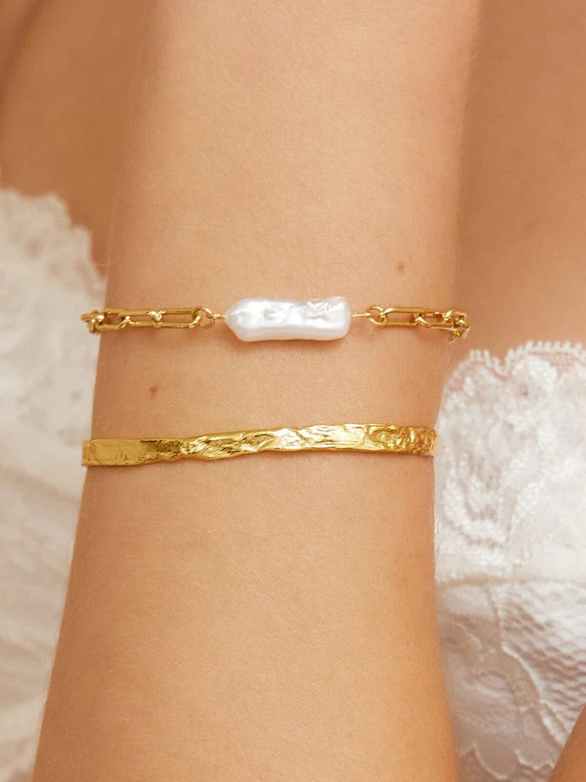 Danielle Bracelet - Gold/Pearl Bracelets Arms Of Eve 