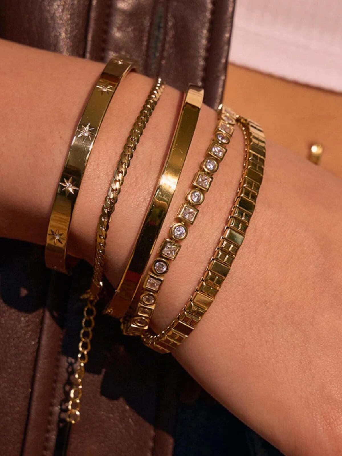 Dominique Bracelet - Gold Bracelets Arms Of Eve 