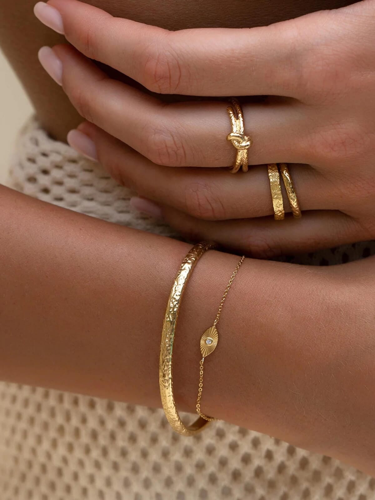 Evil Eye Bracelet - Gold Bracelets Arms Of Eve 