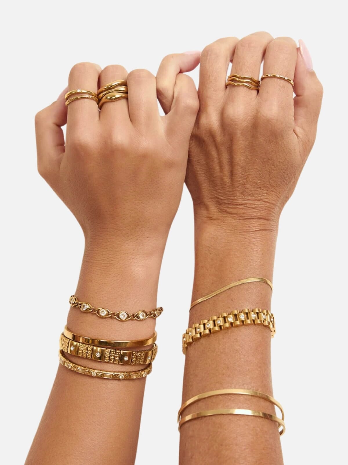 Melrose Cuff Bracelet - Gold/Stone Bracelets Arms Of Eve 