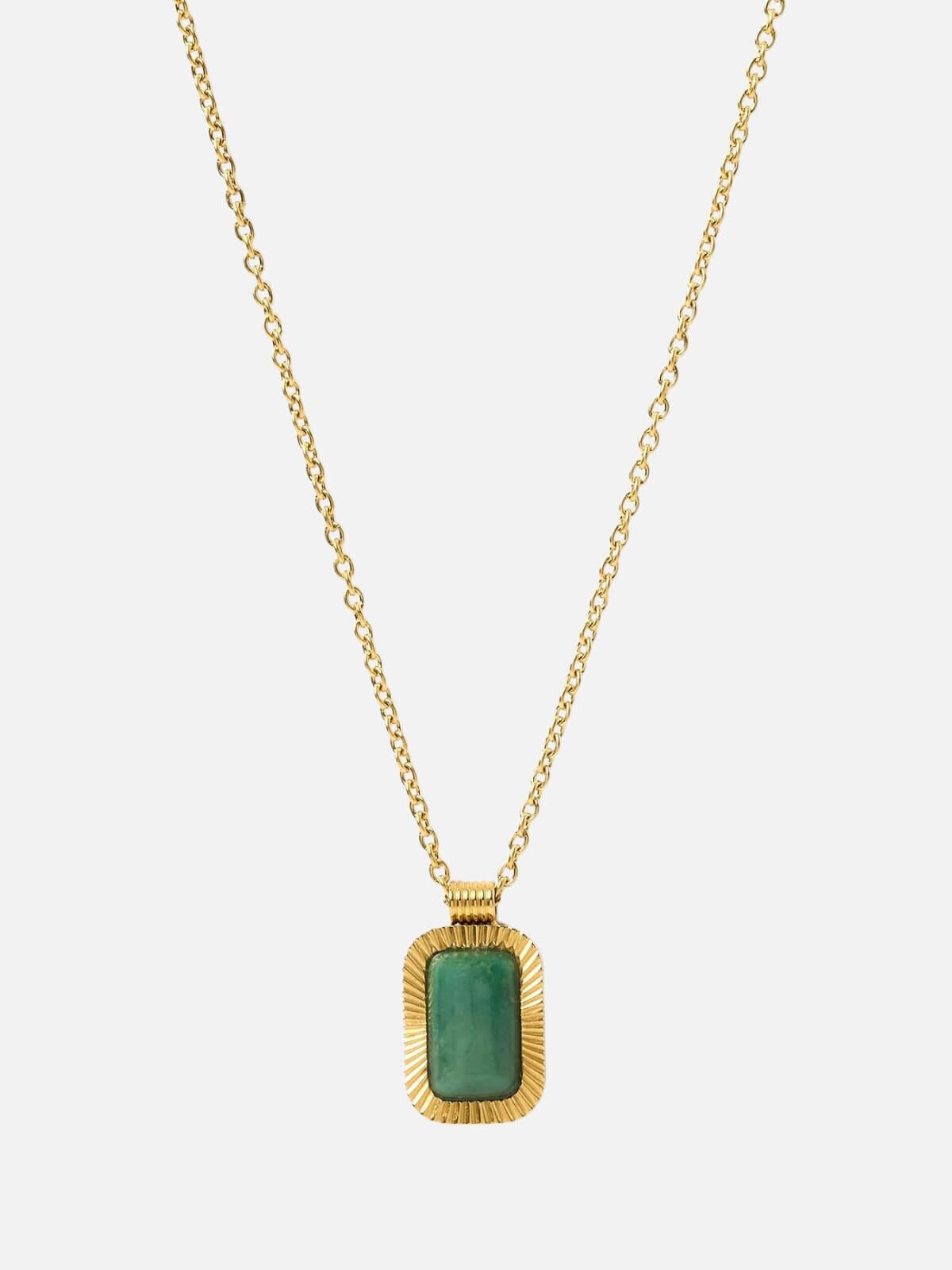 Arms Of Eve | Teo Gold Necklace - Jade | Perlu