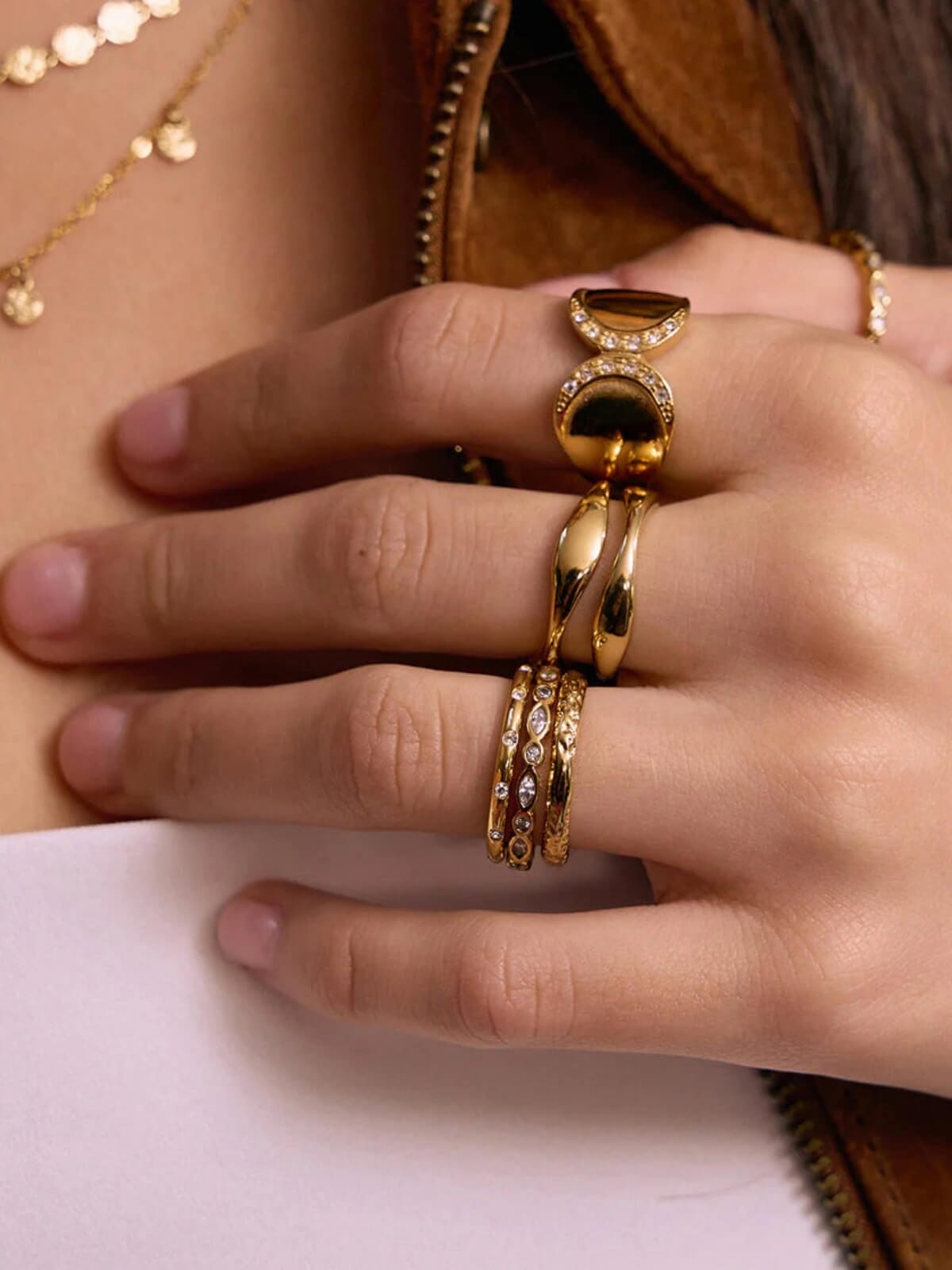 Viola Ring - Gold Rings Arms Of Eve 