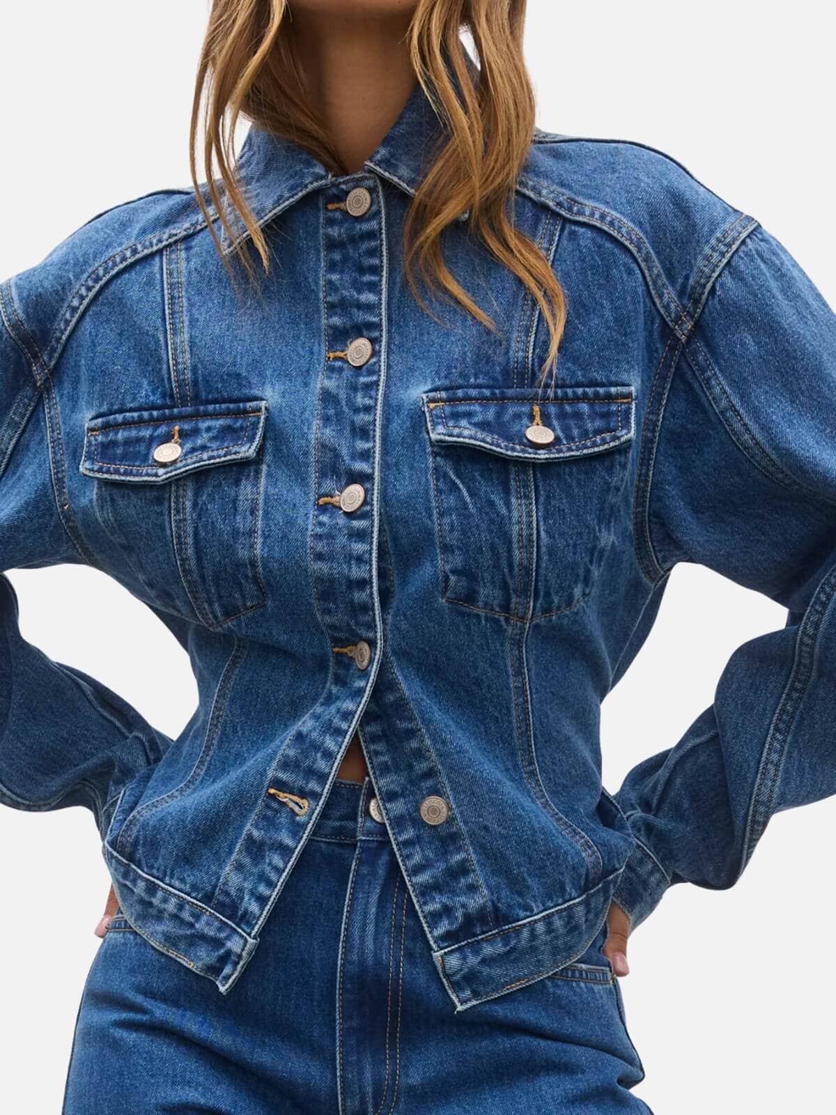 Violet Denim Jacket - Denver Blue Coats & Jackets BAYSE 
