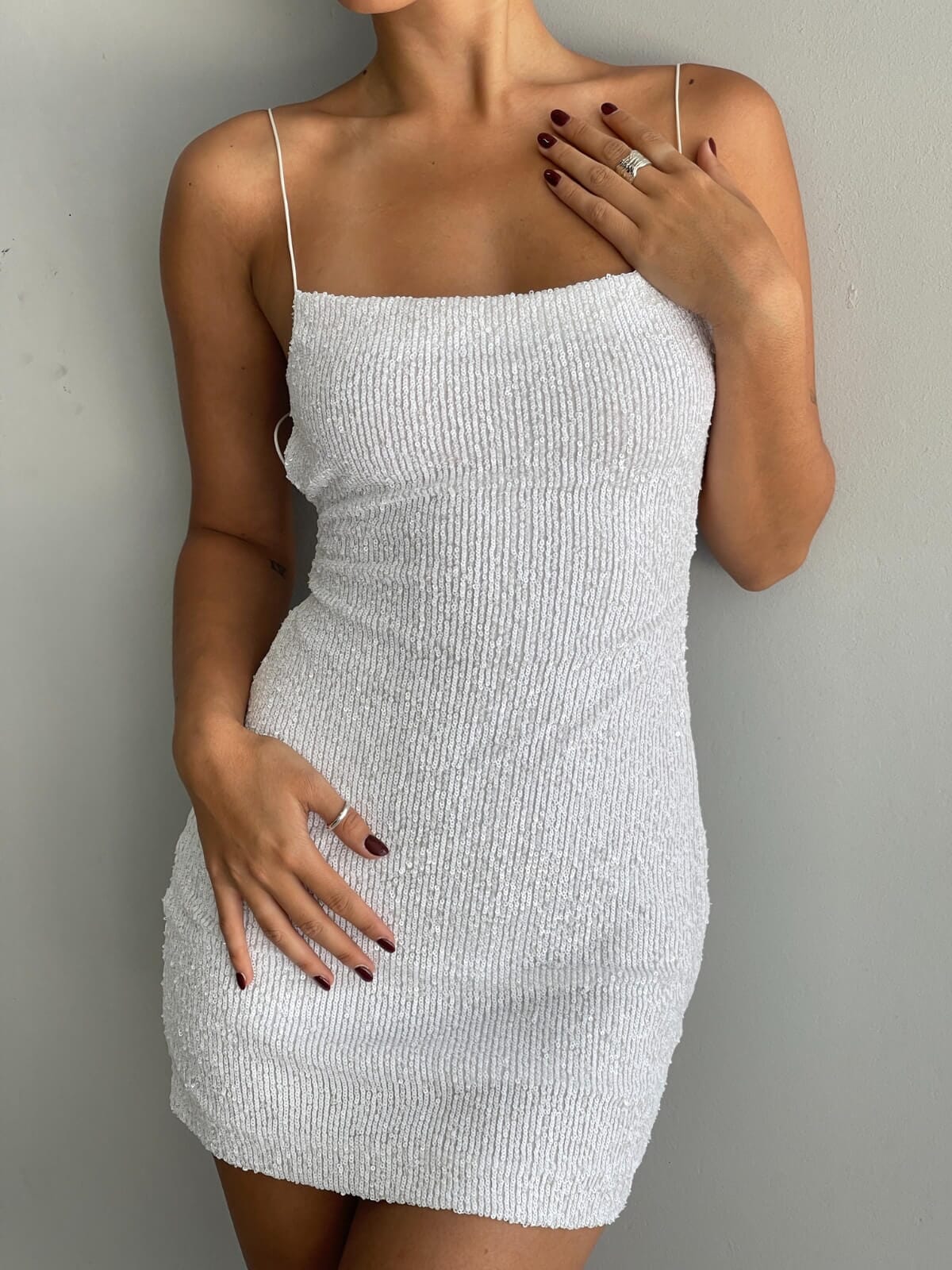 Aaliyah Sequin Mini Dress - White Dresses & Jumpsuits Bec + Bridge 