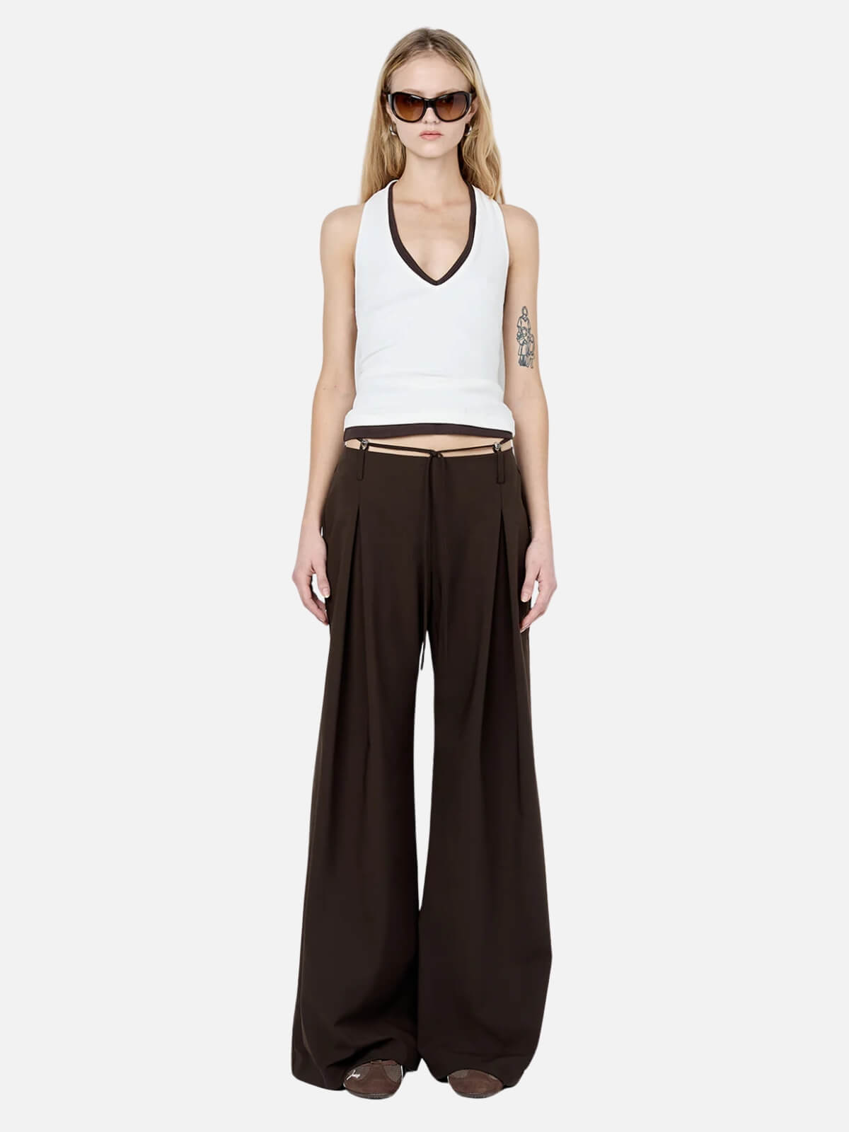 Albi Beaded Pant - Espresso