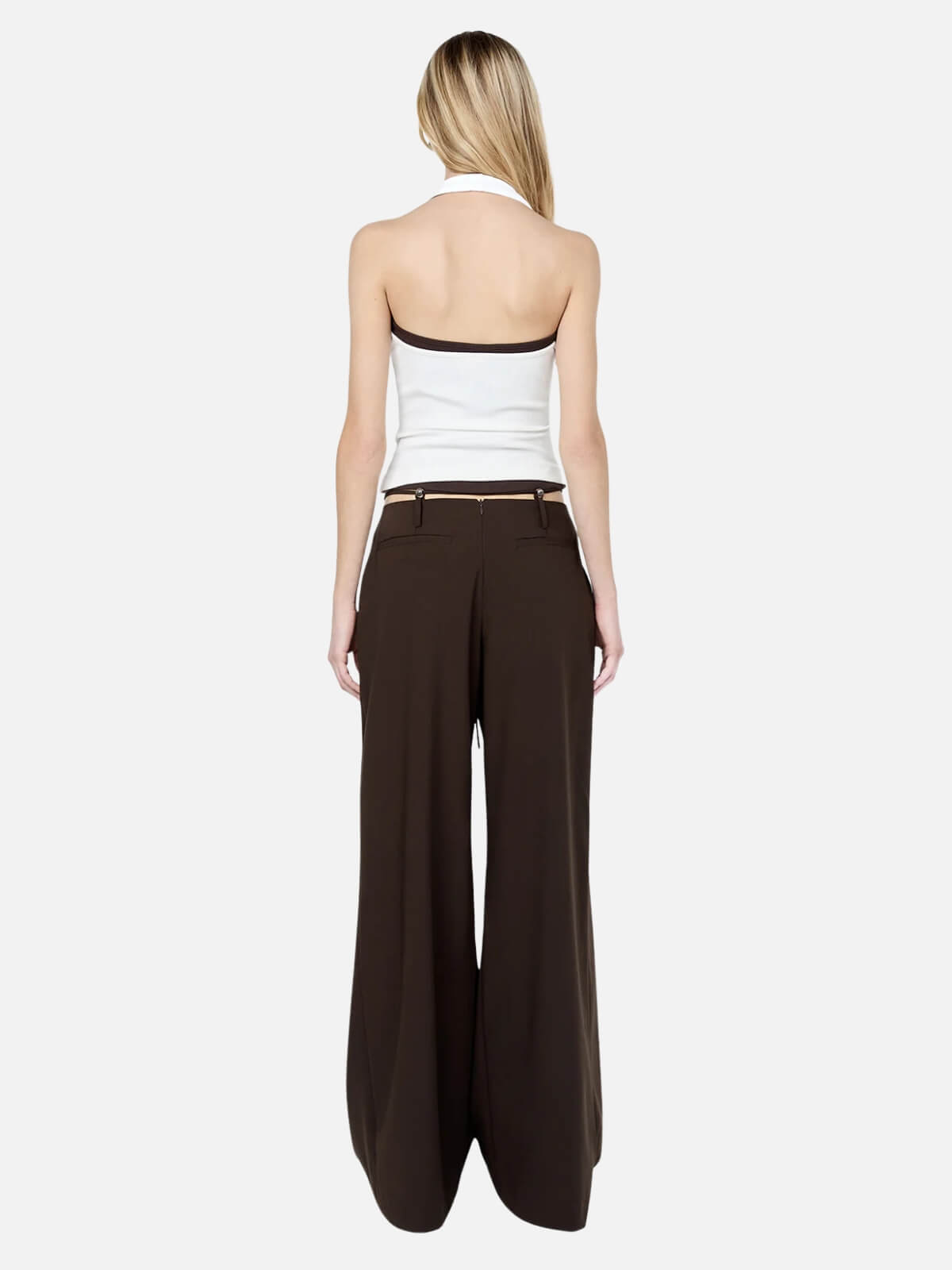 Albi Beaded Pant - Espresso