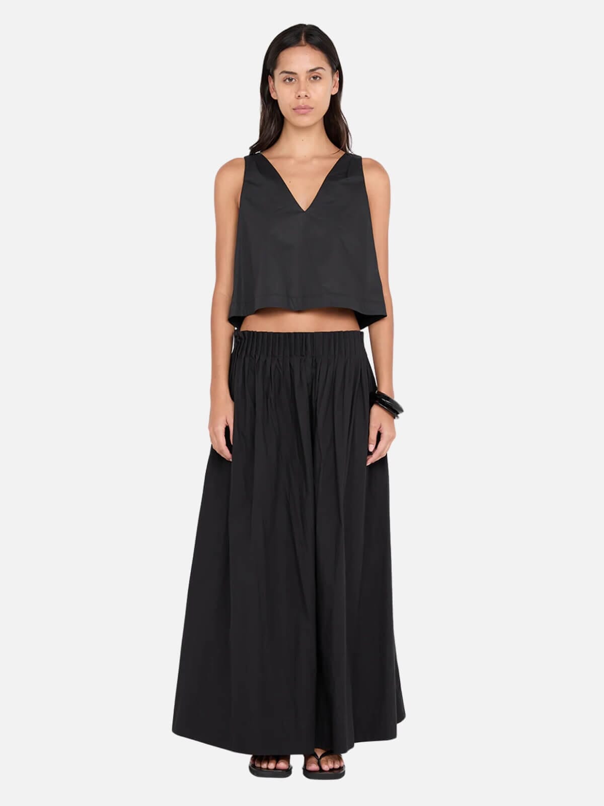 Bec + Bridge | Aluca V Neck Top - Black | Perlu