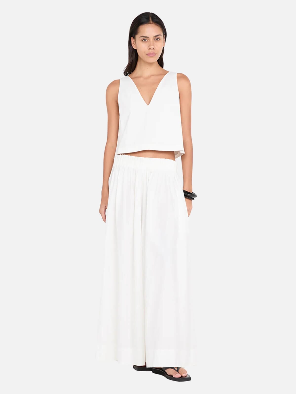 Bec + Bridge | Aluca Pintuck Maxi Skirt - White | Perlu