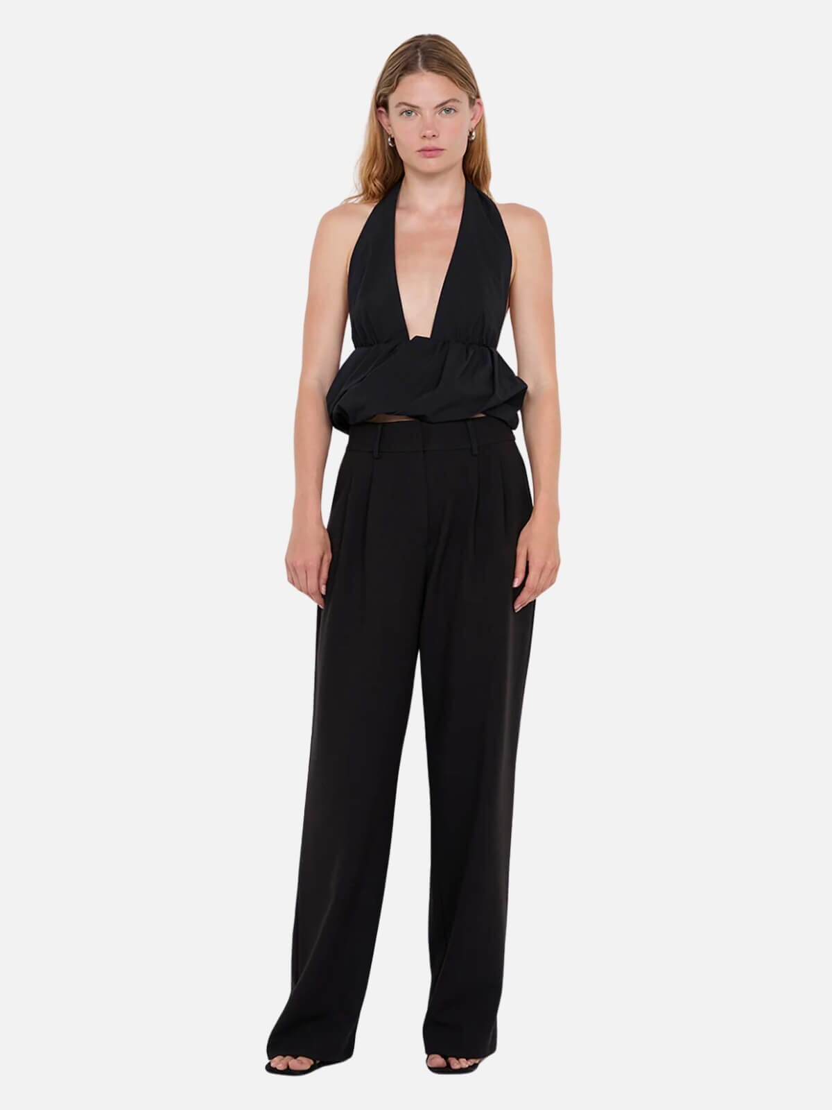 Apolline Halter Top - Black Tops Bec + Bridge 