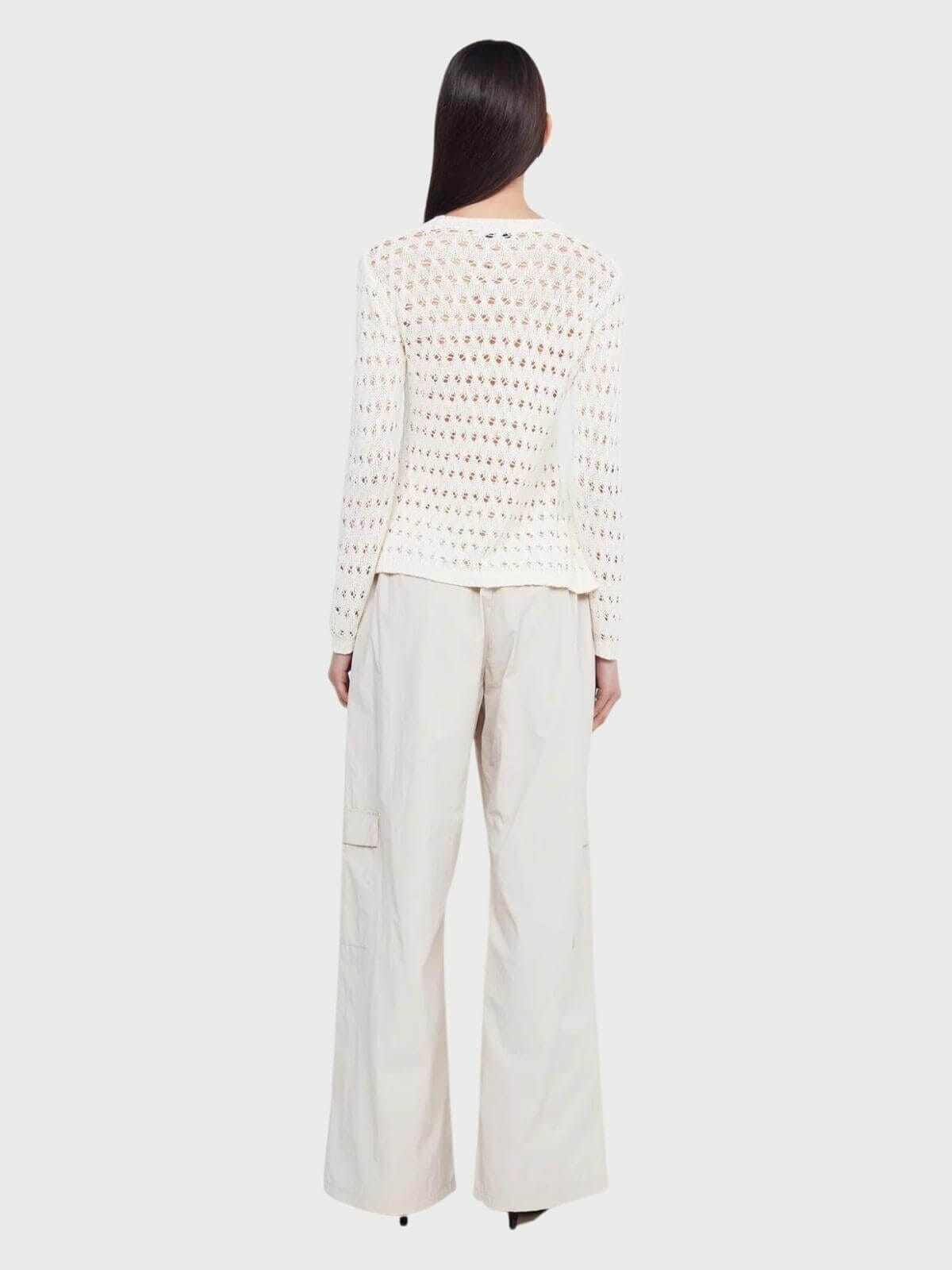 Bec + Bridge | Brooke Long Sleeve Asymmetrical Knit Top - Ivory | Perlu