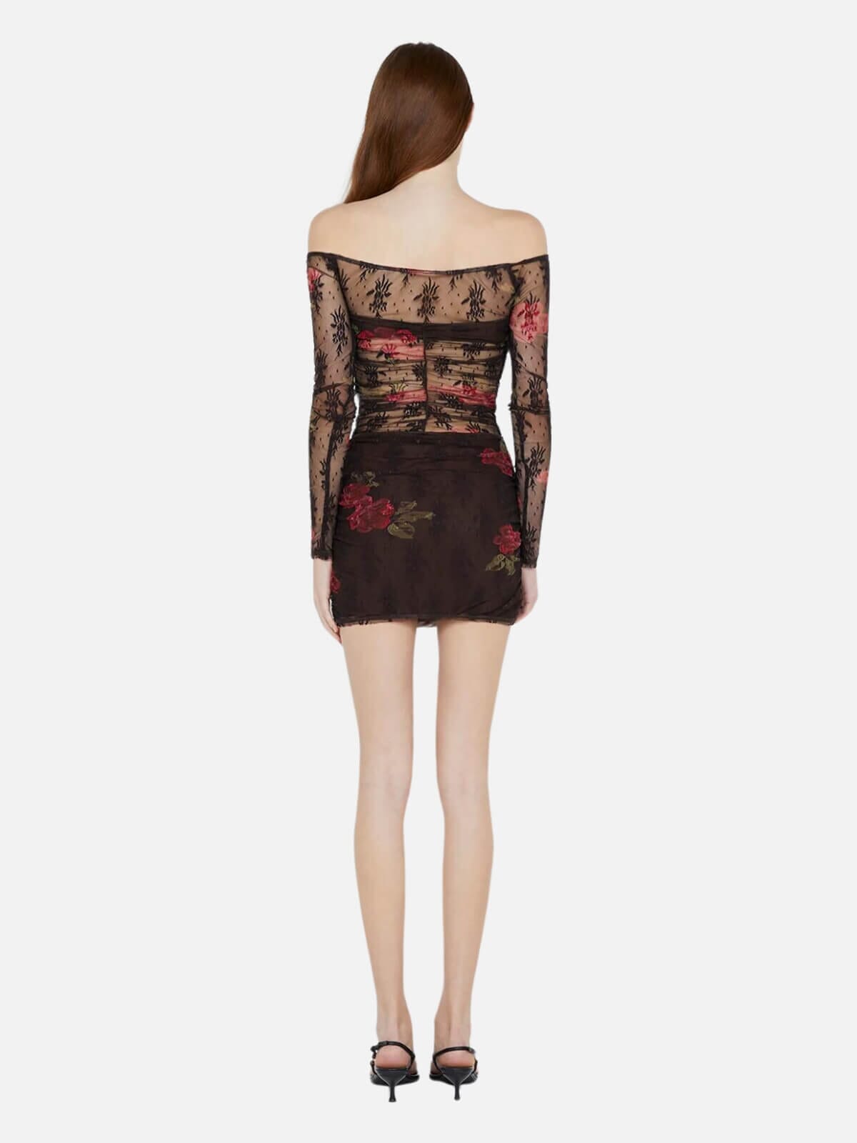 Bec + Bridge | Desert Rose Long Sleeve Mini Dress - Choc Floral | Perlu