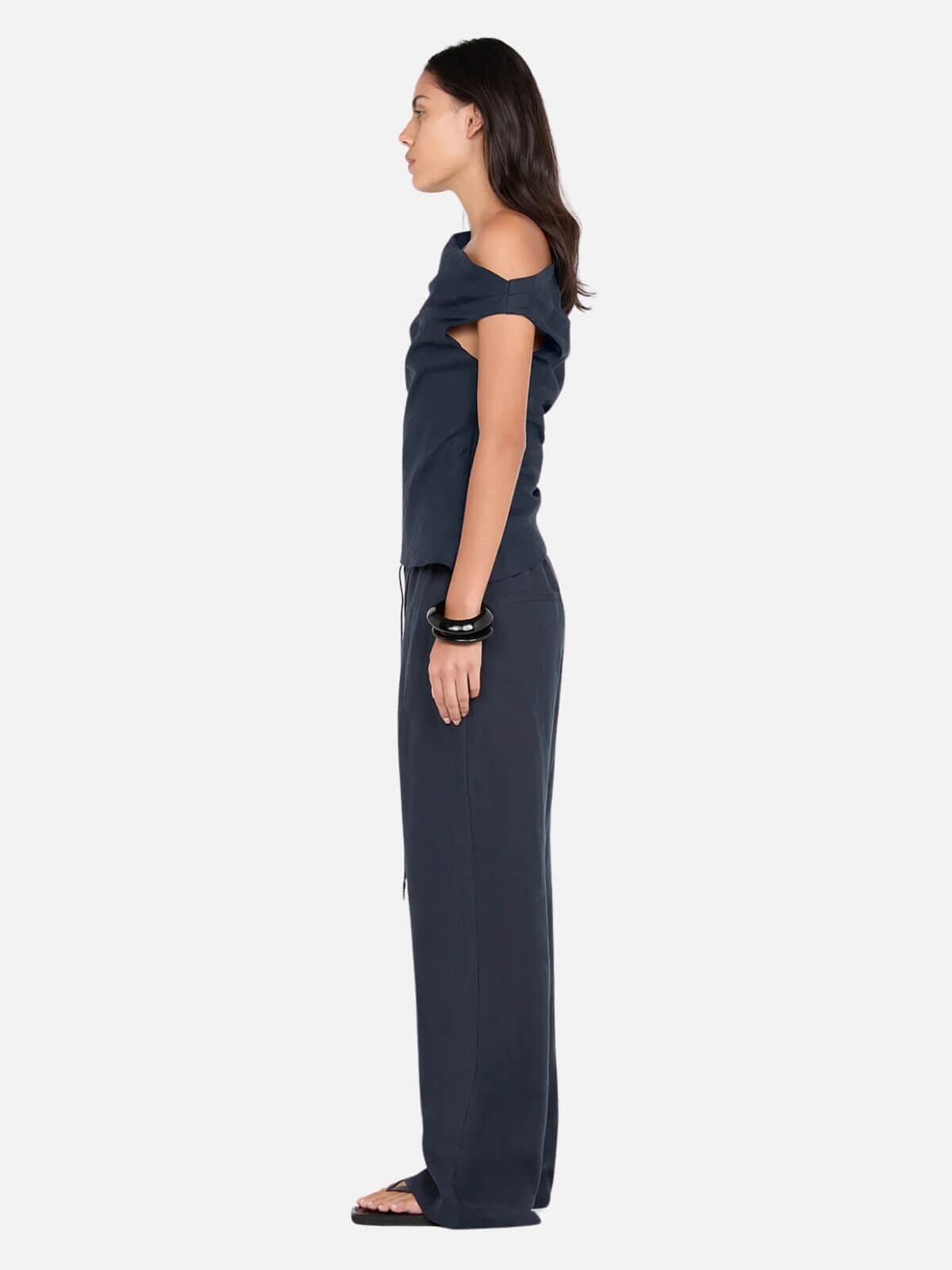 Elyce Asym Top - Ink Tops Bec + Bridge 