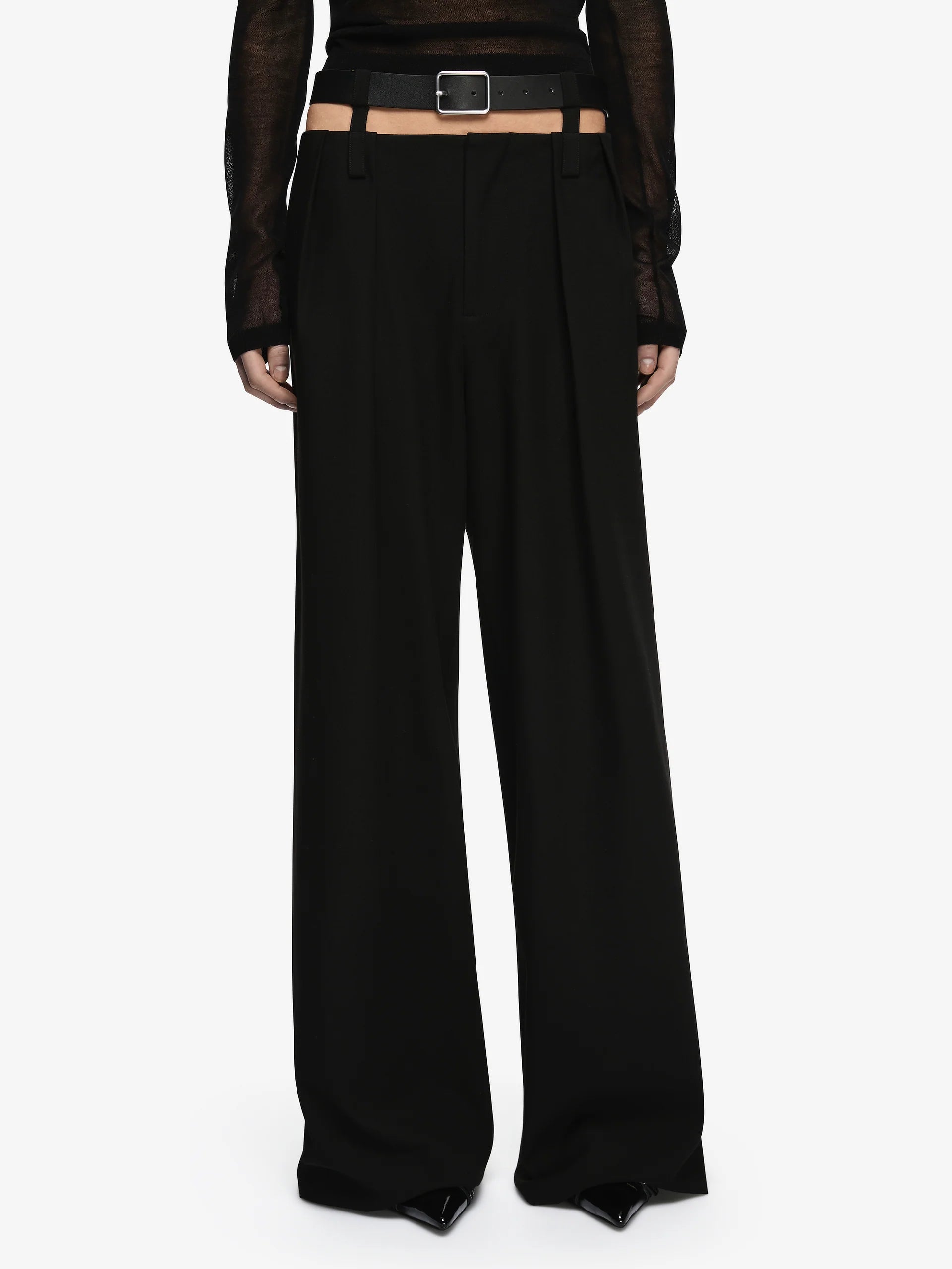 Henley Belt Pant - Black