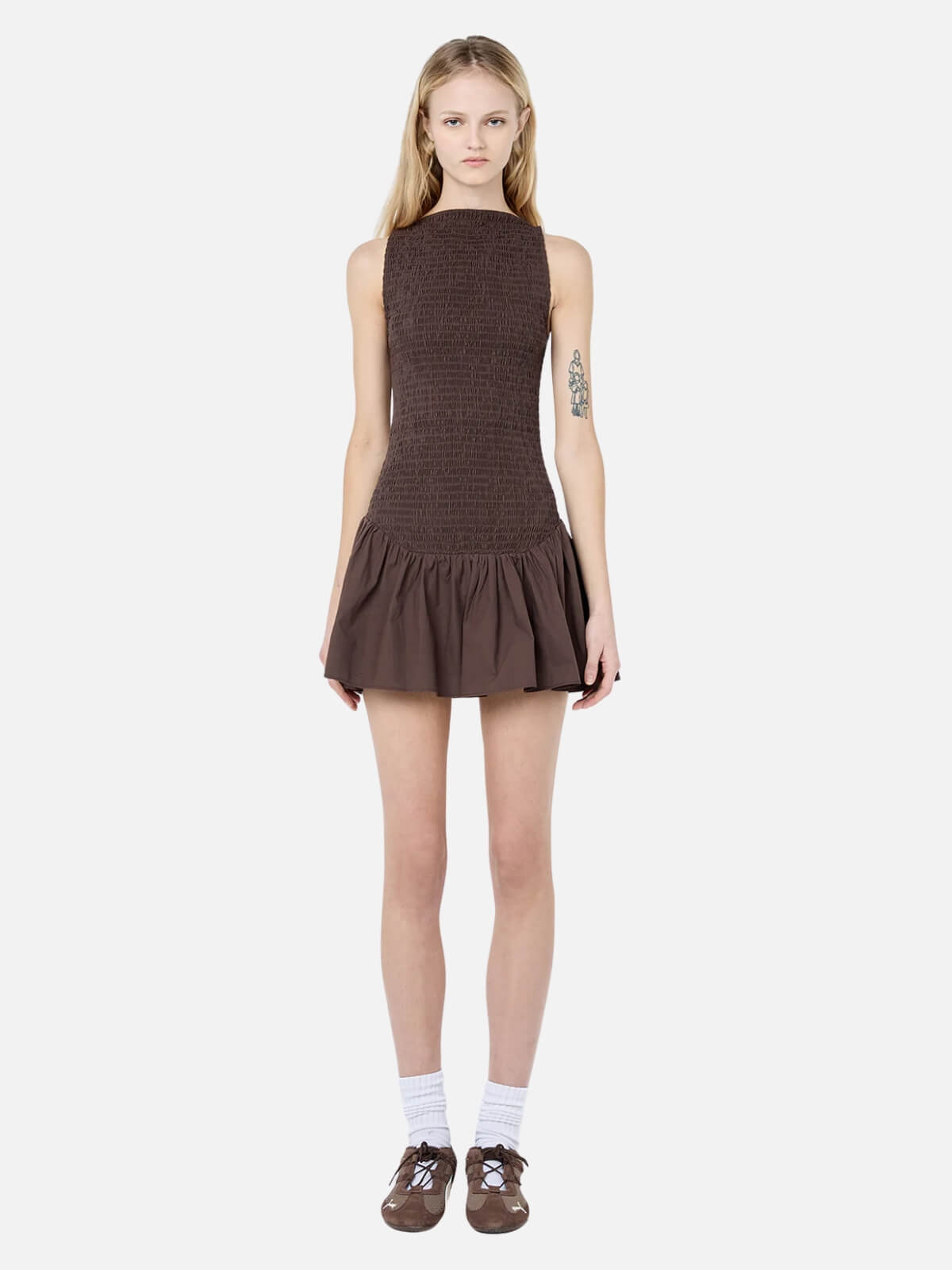 Marceline Mini Dress - Dark Choc