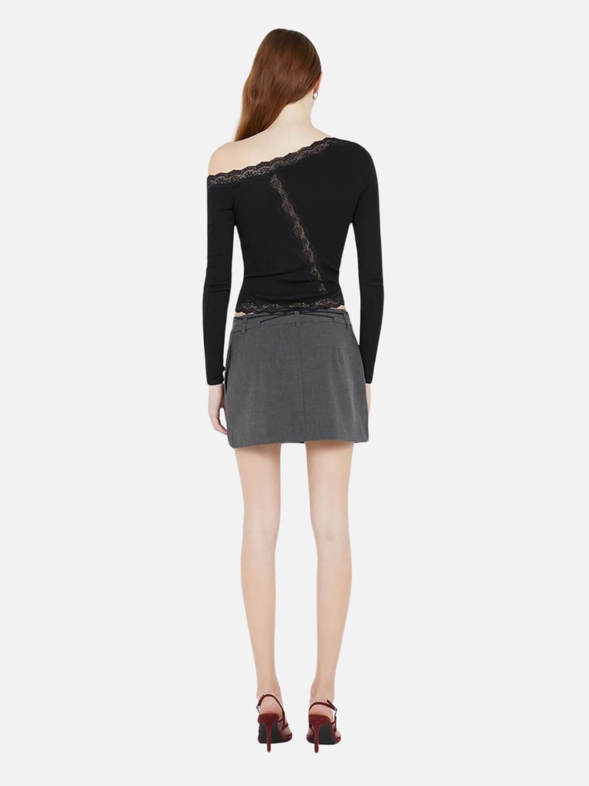 Bec + Bridge | Naida Mini Skirt - Charcoal | Perlu