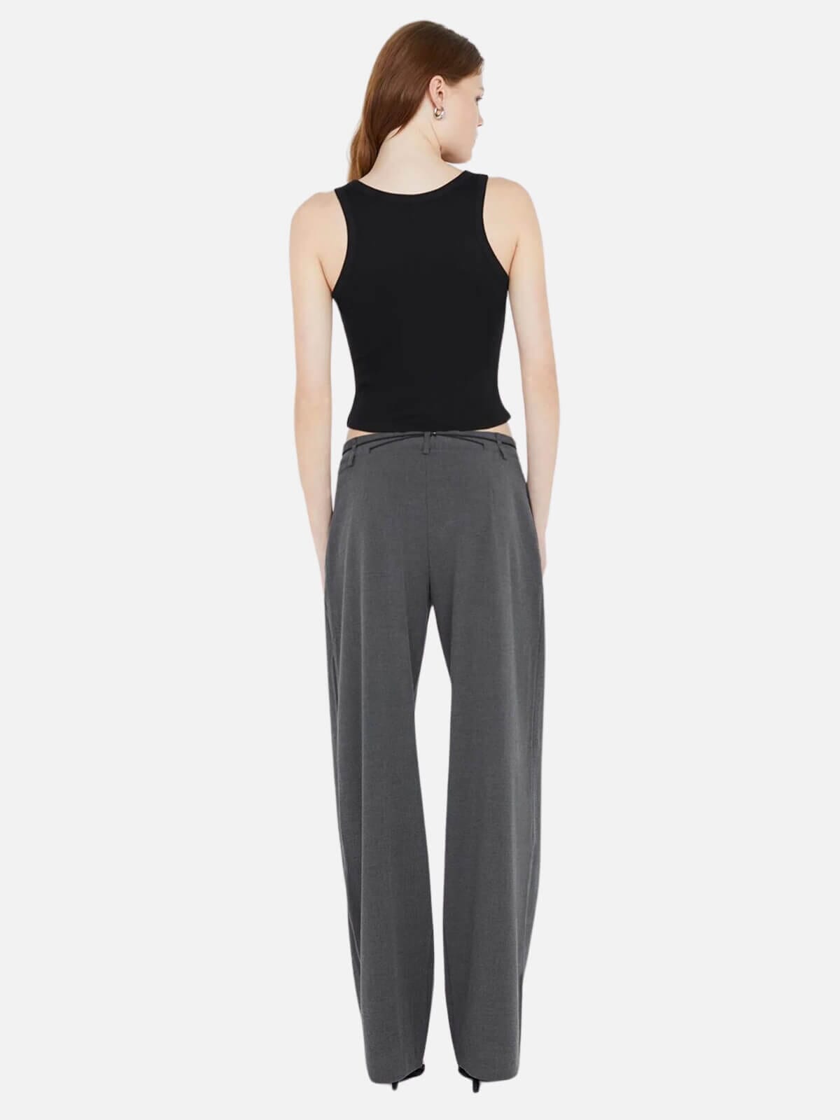 Bec & Bridge | Naida Straight Leg Pant - Charcoal | Perlu