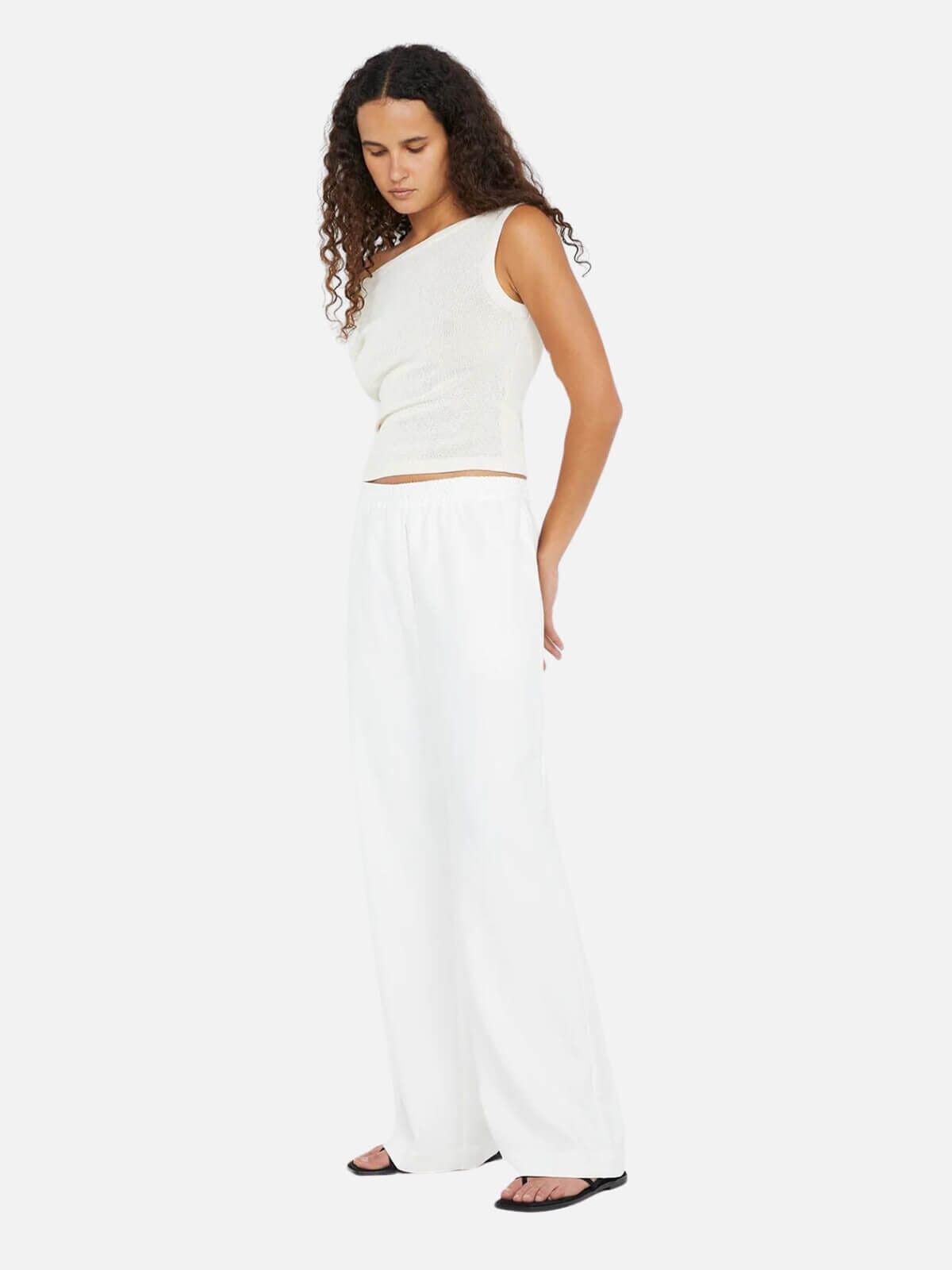 Bec + Bridge | Ninah Drawstring Pant - White | Perlu