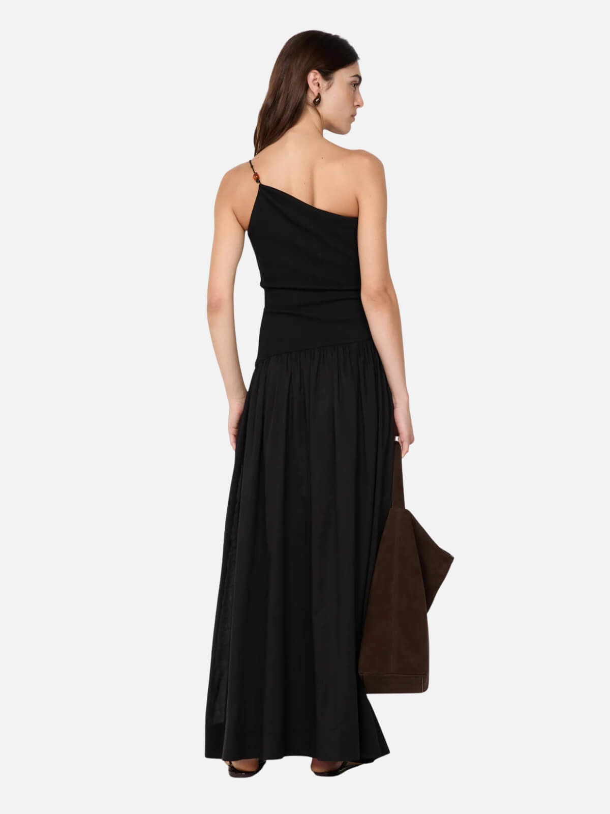 Sabrine Asym Maxi Dress - Black