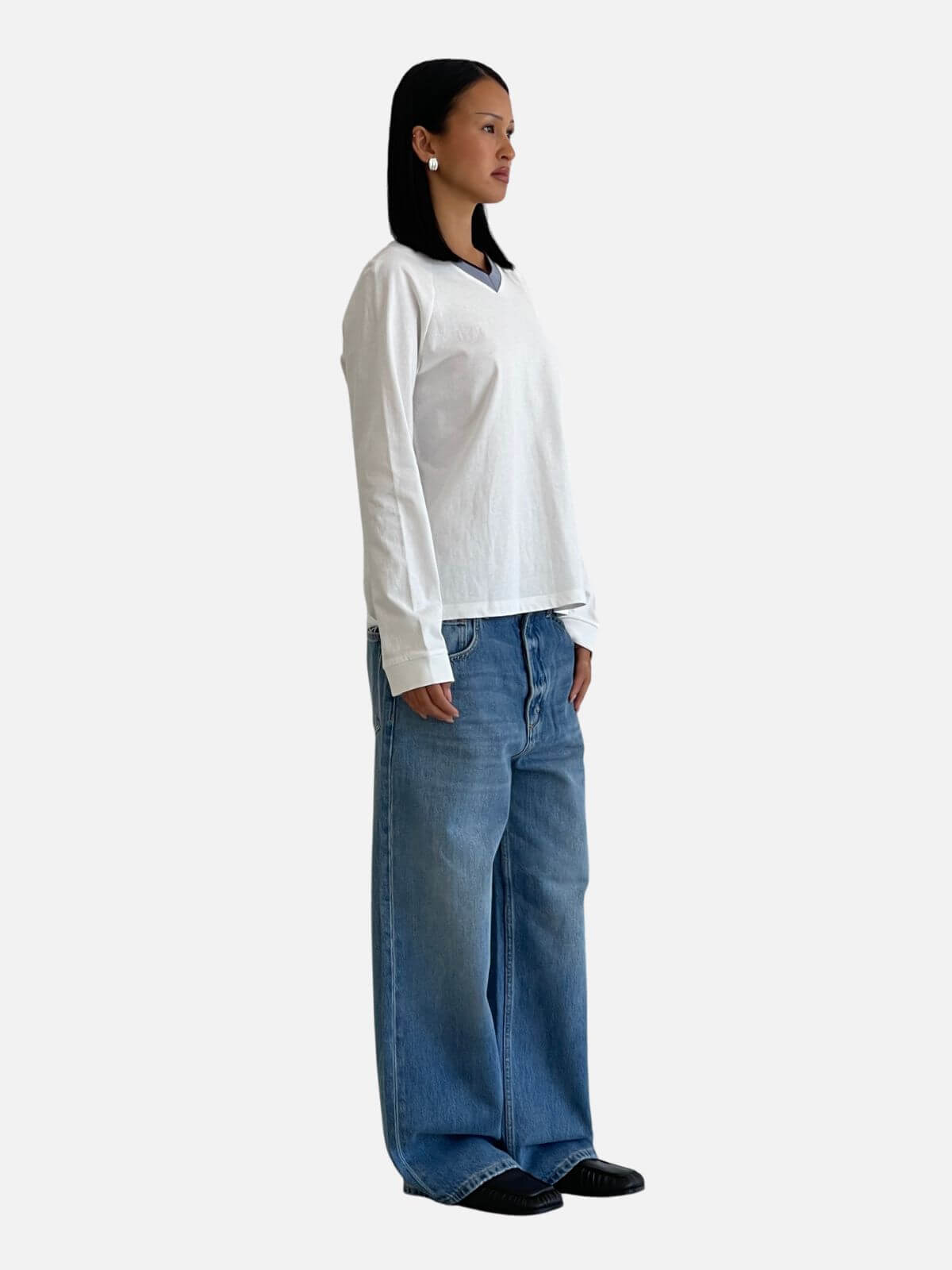 Varsity Long Sleeve Top - Ivory