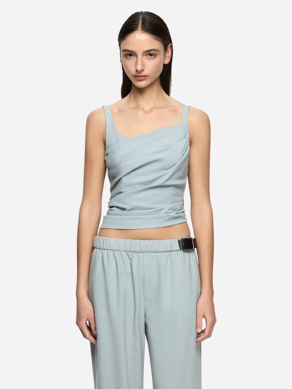 Selina Asym Top - Stone Blue