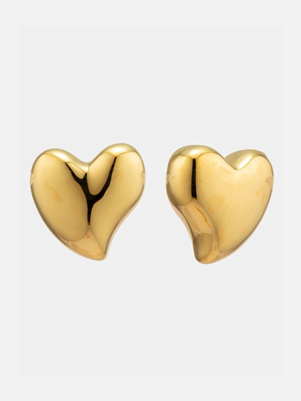 Bianko | Allure Maxi Heart Studs - Gold| Perlu