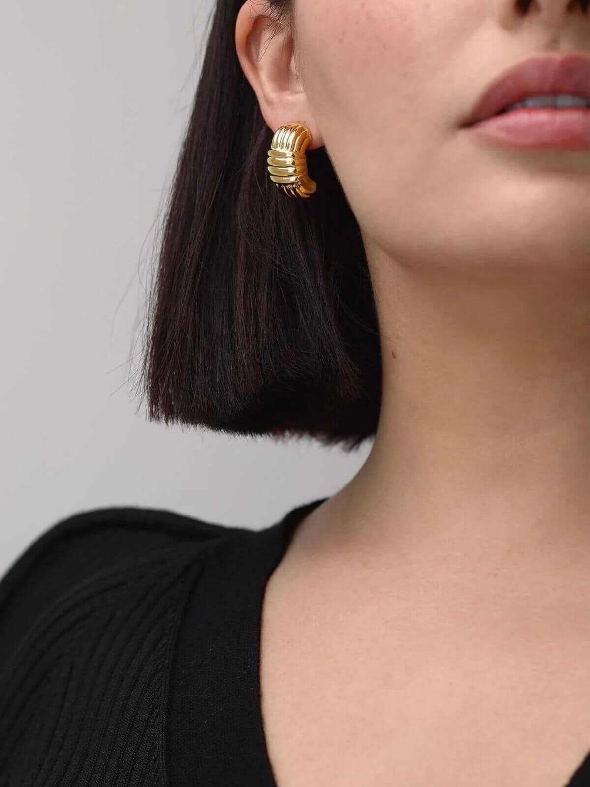 Bianko | Gina Earrings - Yellow Gold| Perlu