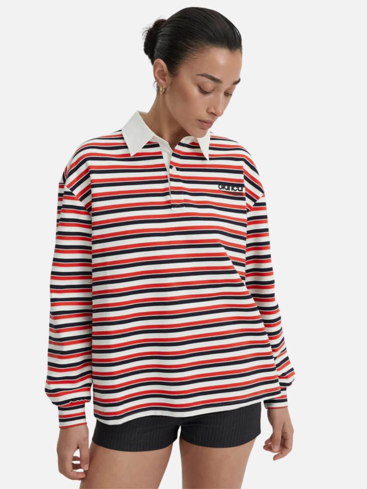Ellie Polo Top - Red Tops BLANCA 