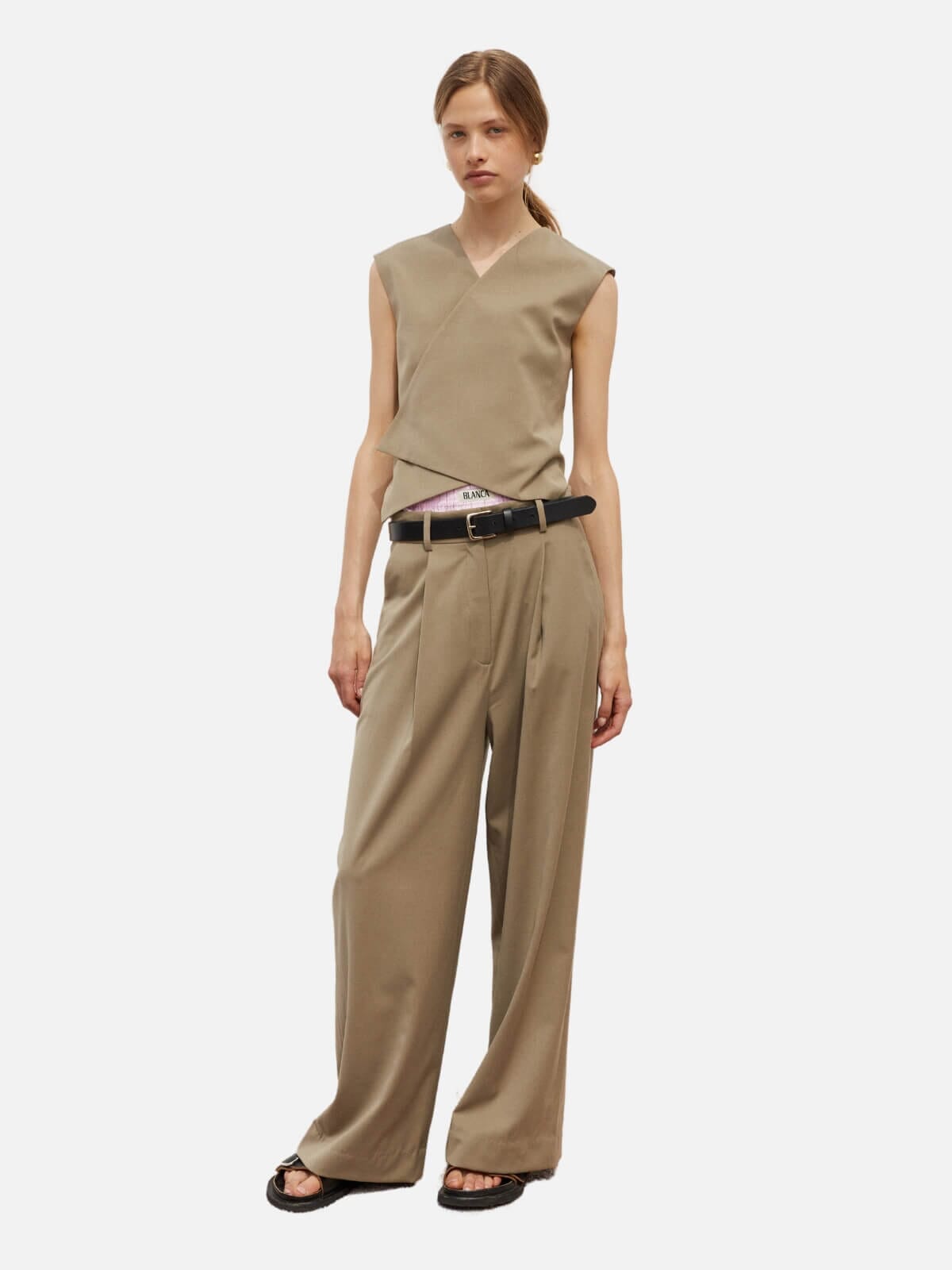 BLANCA | Marina Trousers - Beige | Perlu