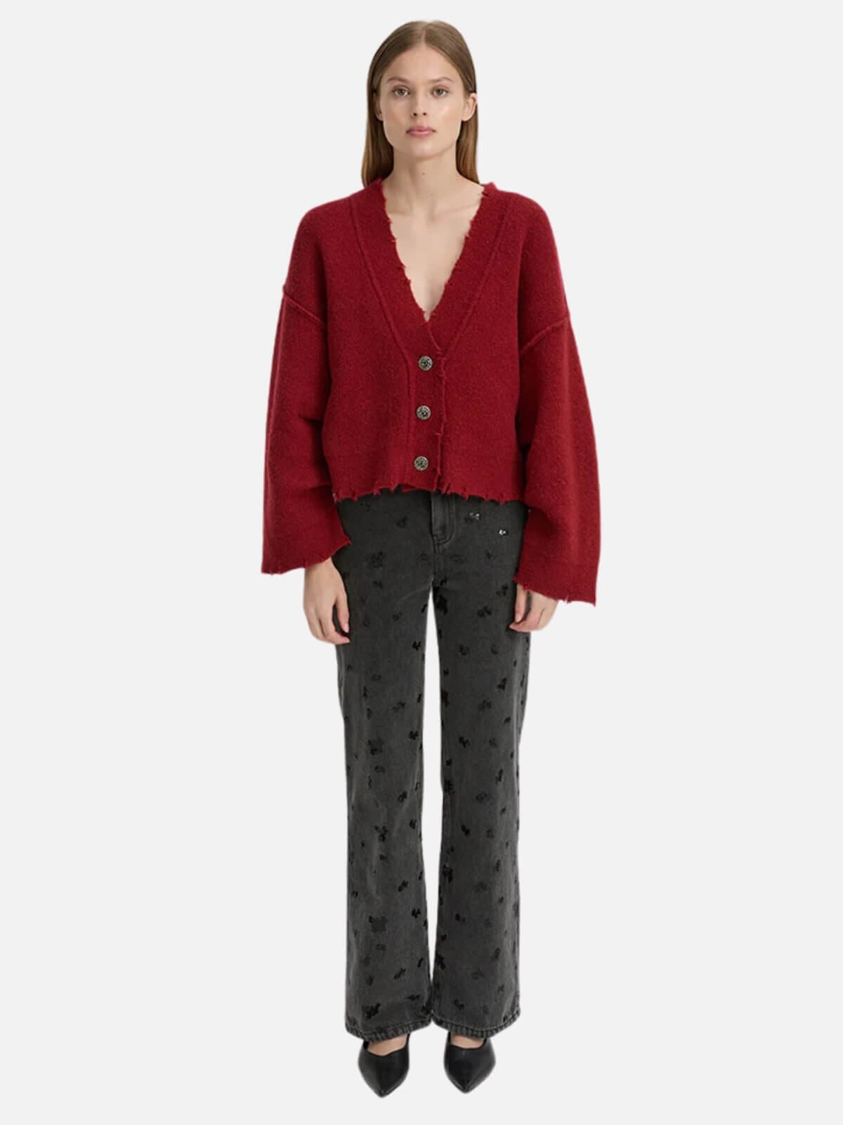 BLANCA | Pepa Cardigan - Burgundy | Perlu
