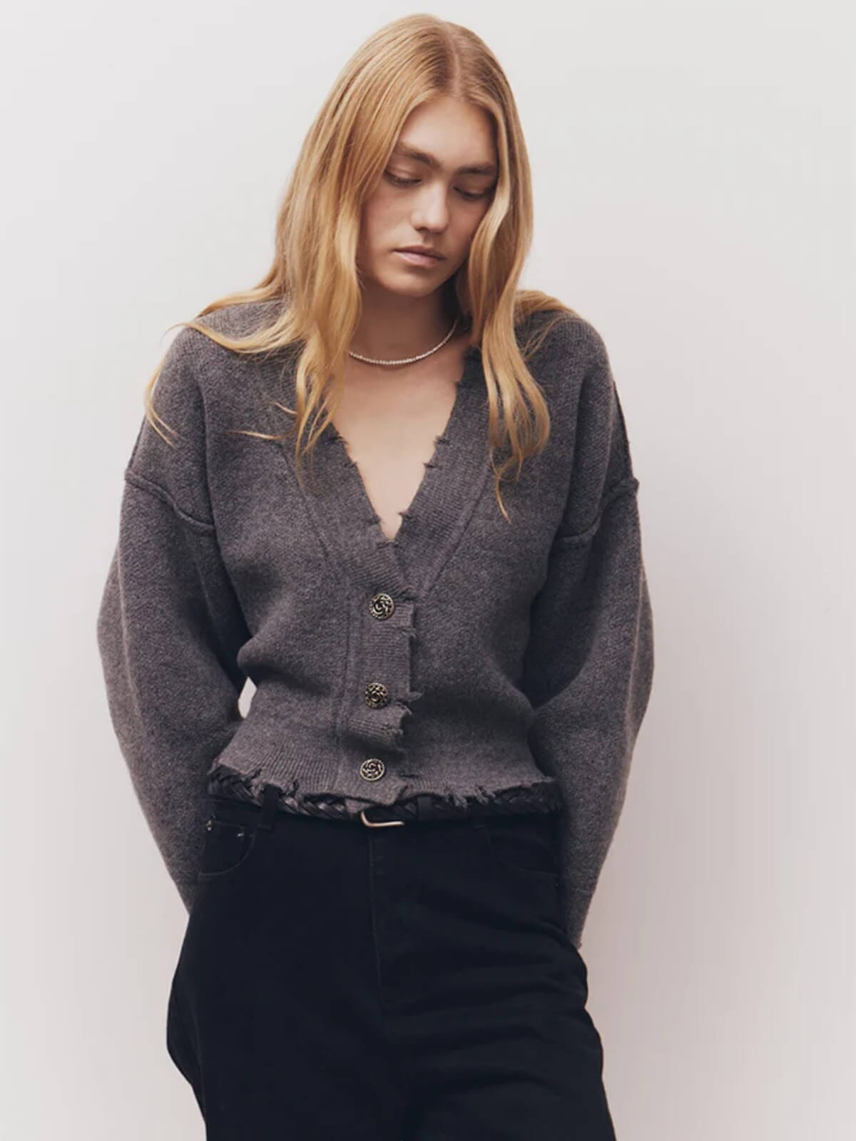 Pepa Cardigan - Charcoal Jumpers & Knitwear BLANCA 