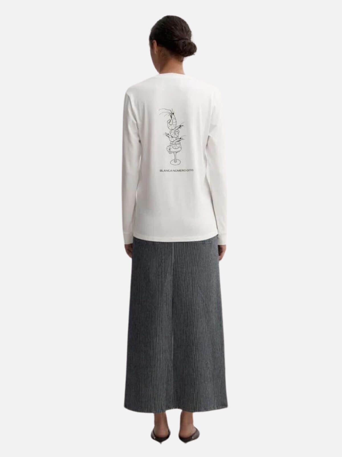 BLANCA | Prawn Cocktail LS Tee - White | Perlu