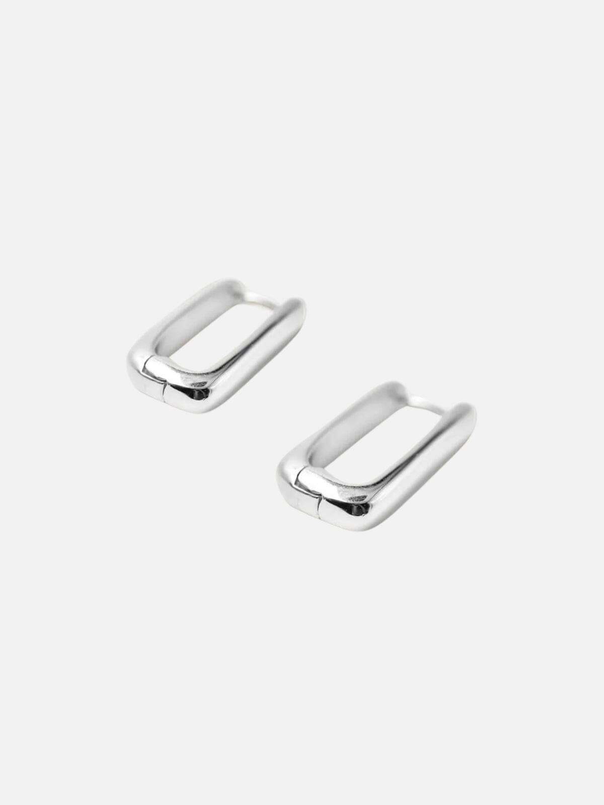 Brie Leon | Bloq Earrings - Silver  | Perlu