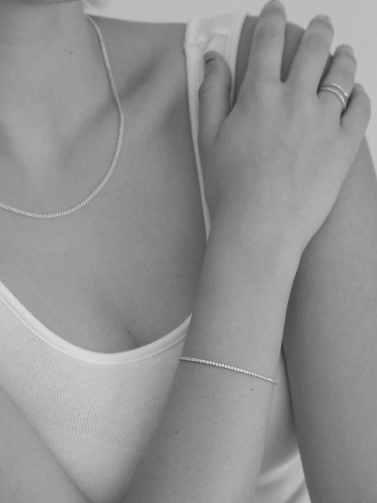Brie Leon | CZ Tennis Bracelet - Silver | Perlu