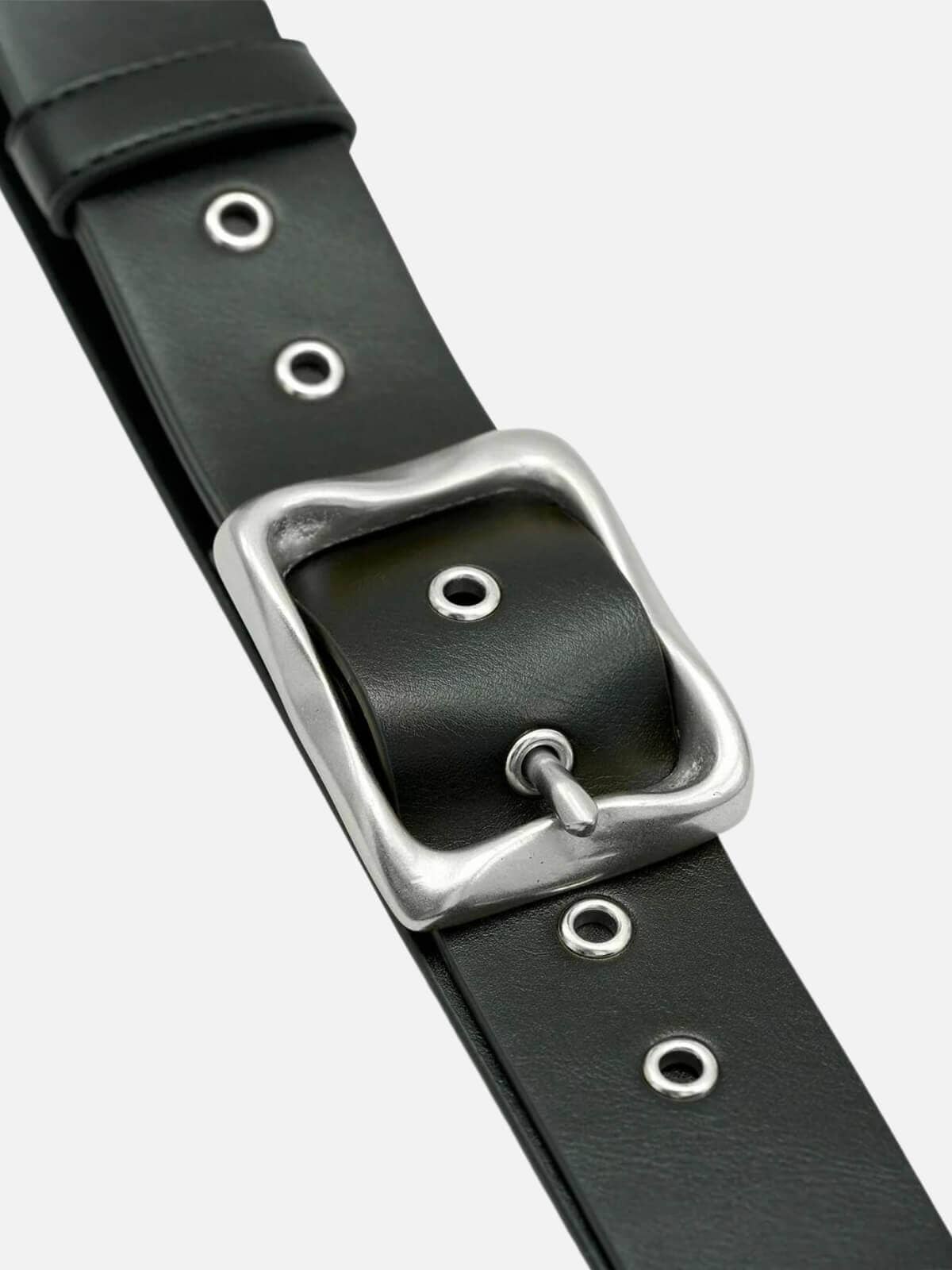 Brie Leon | Everyday Buckle Belt - Black/Silver | Perlu