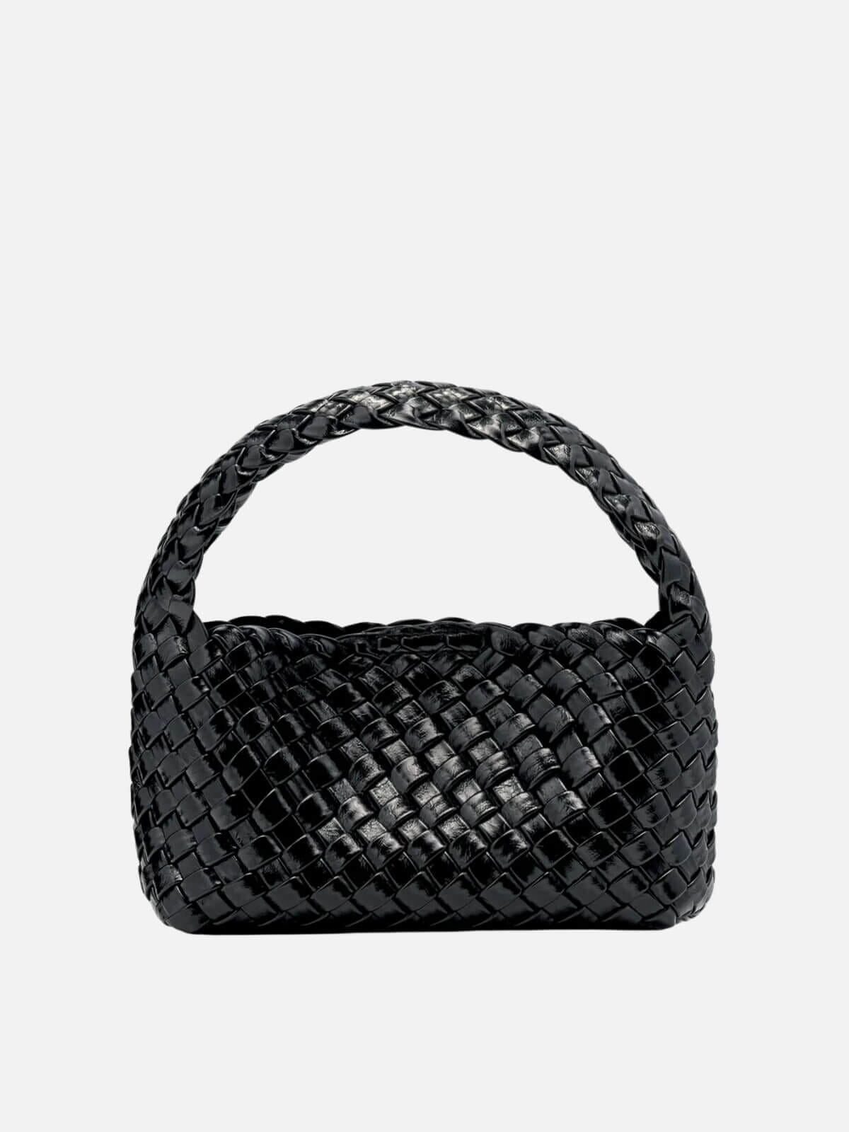 Brie Leon | Luca Mini Woven - Black Glossy Crinkle | Perlu