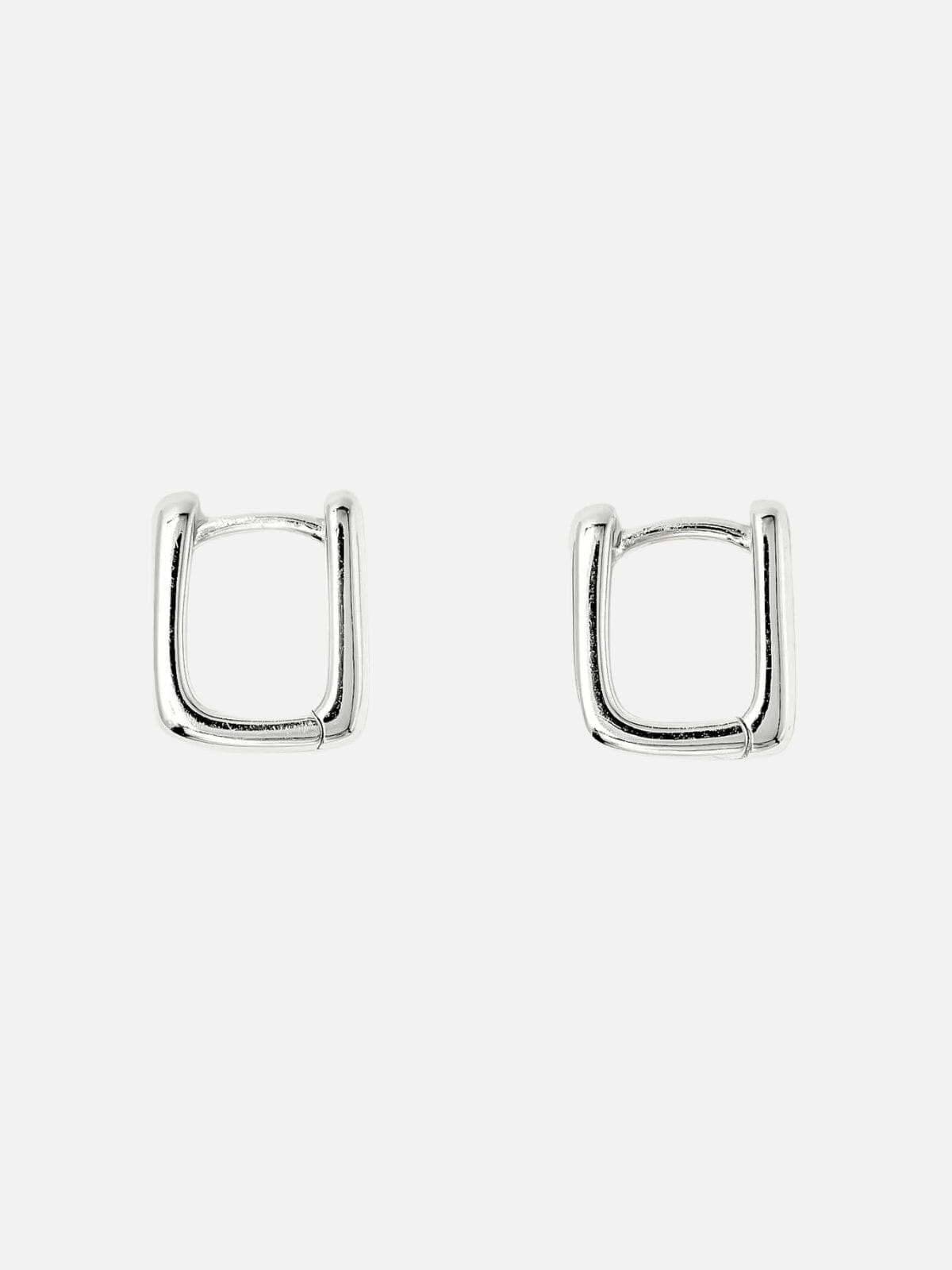 Brie Leon | Mini Bloq Earrings - Silver | Perlu