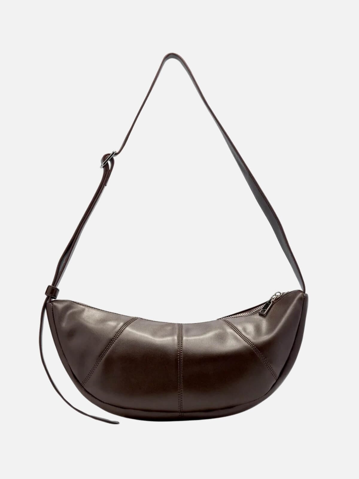 Brie Leon | Mischa Crescent Bag - Dark Chocolate | Perlu