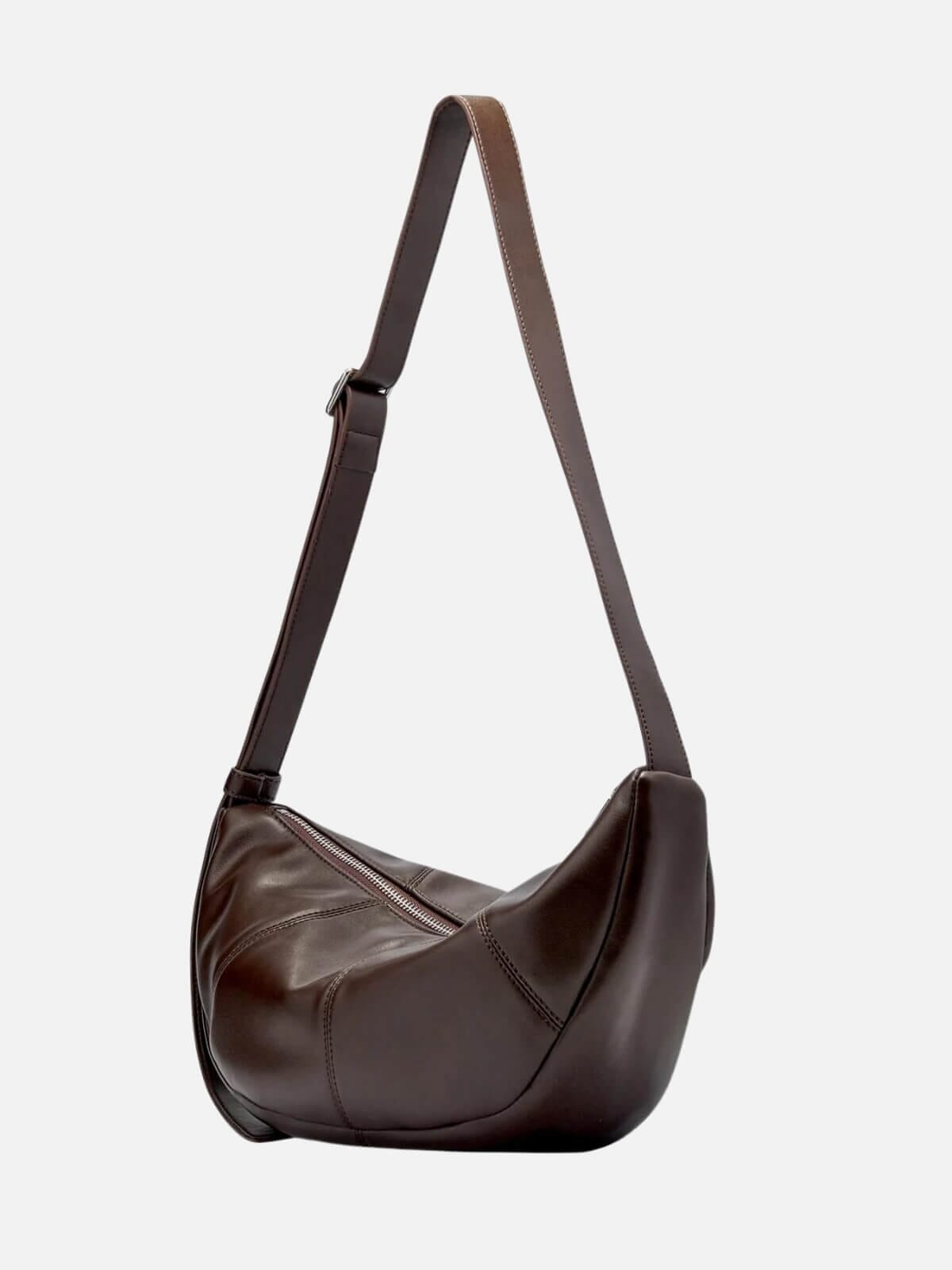 Brie Leon | Mischa Crescent Bag - Dark Chocolate | Perlu