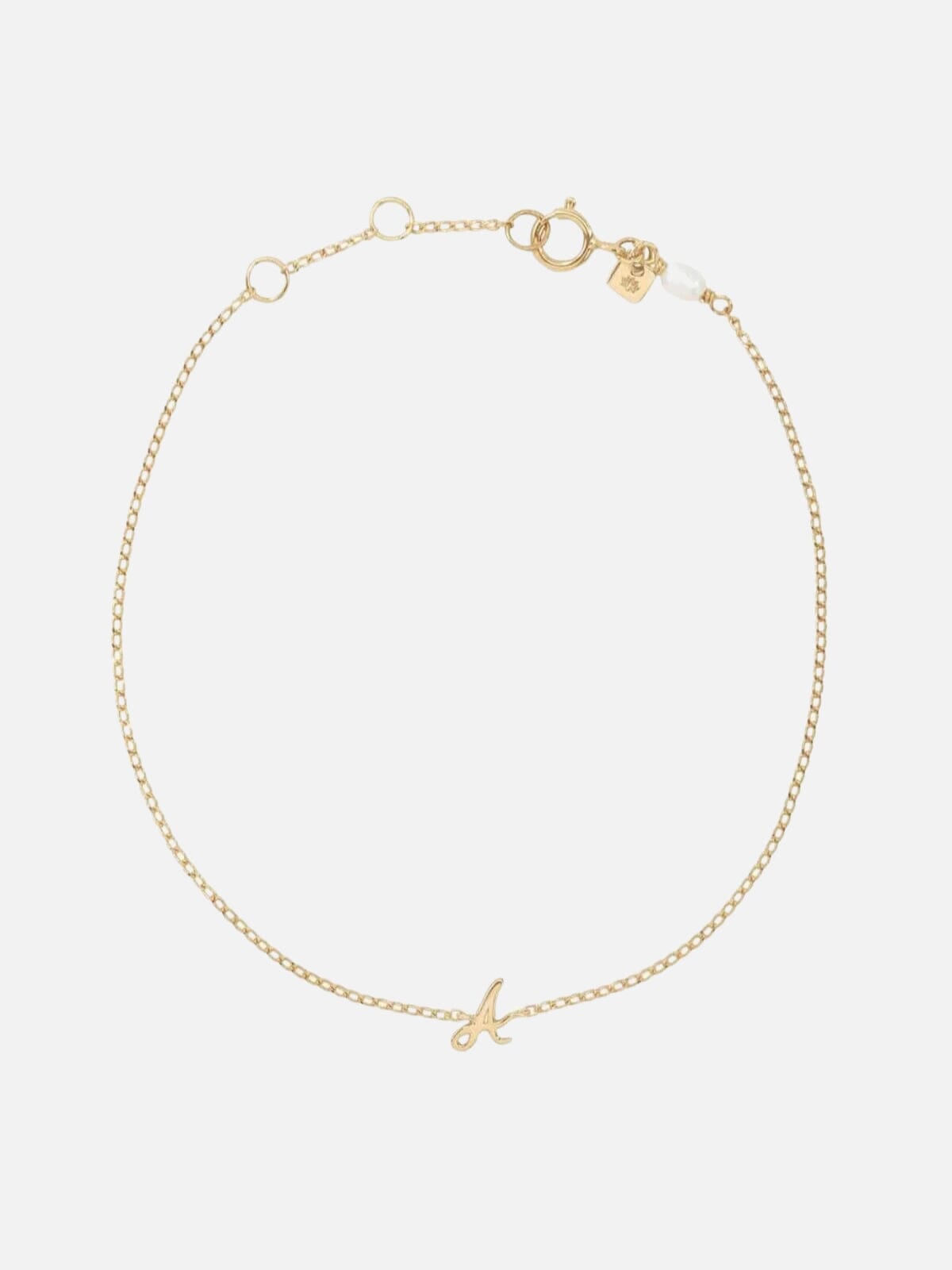 By Charlotte | 14K Gold Love Letter Bracelet | Perlu