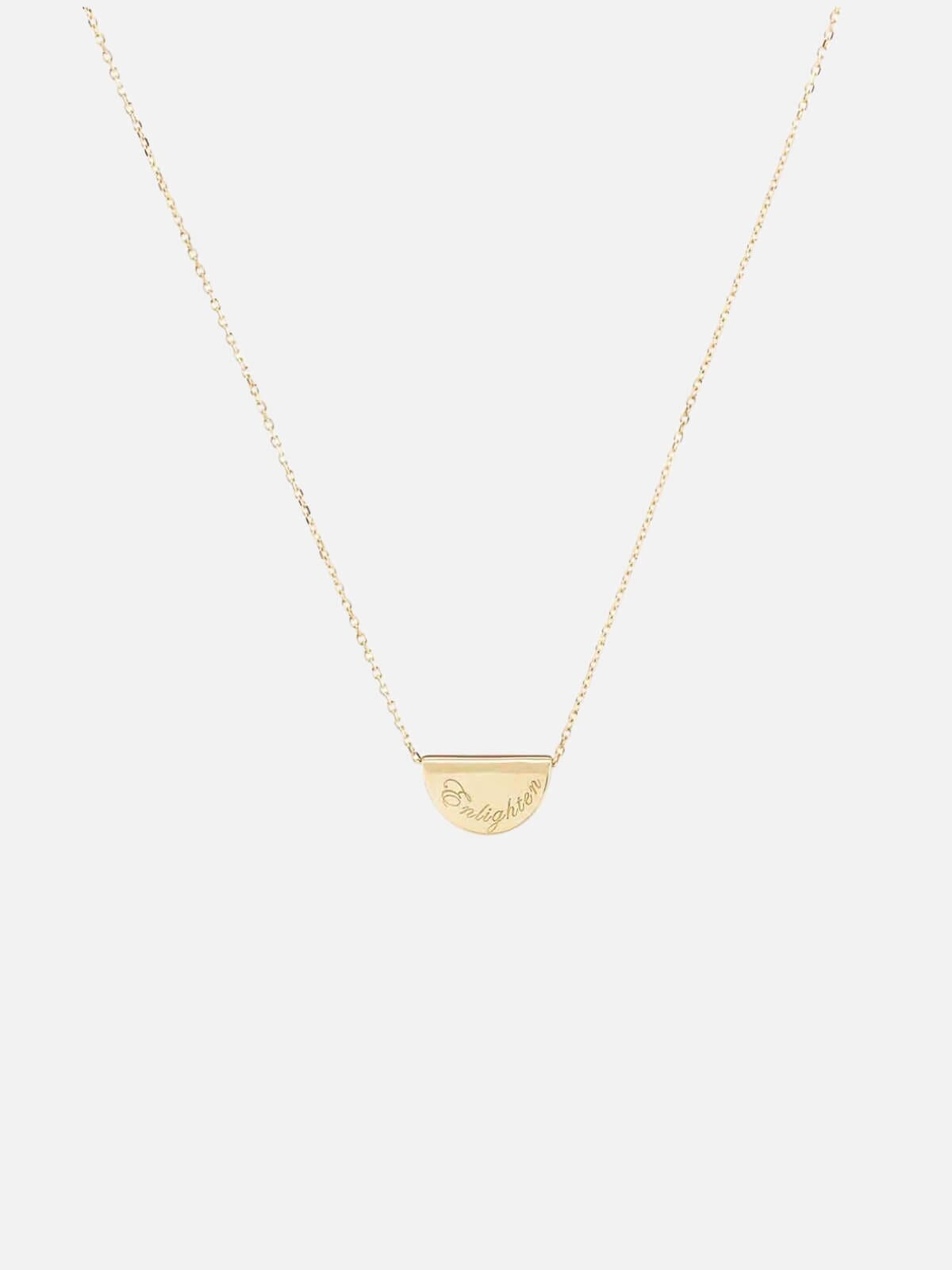 By Charlotte I 14k Gold Mini Lotus Necklace Solid Gold I Perlu